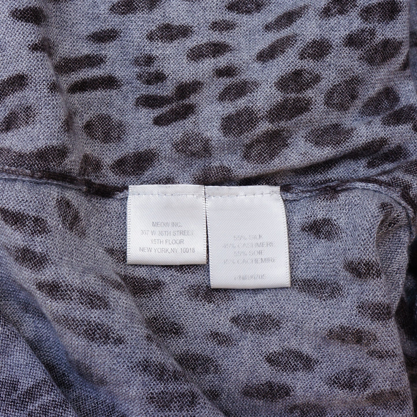 REBECCA TAYLOR ANIMAL PRINT CASHMERE BLEND OPEN KNIT CARDIGAN - leefluxury.com