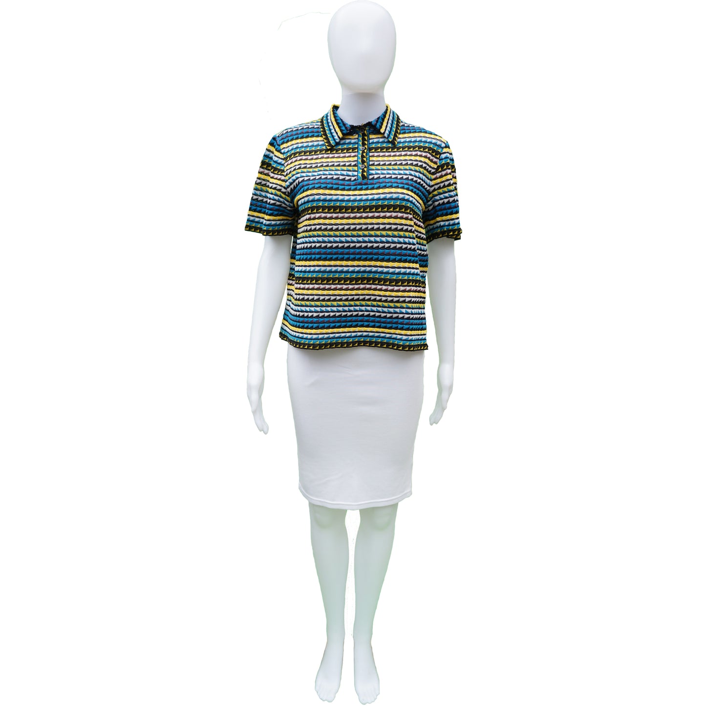 MISSONI POLO STYLE BOXY KNIT TOP - leefluxury.com