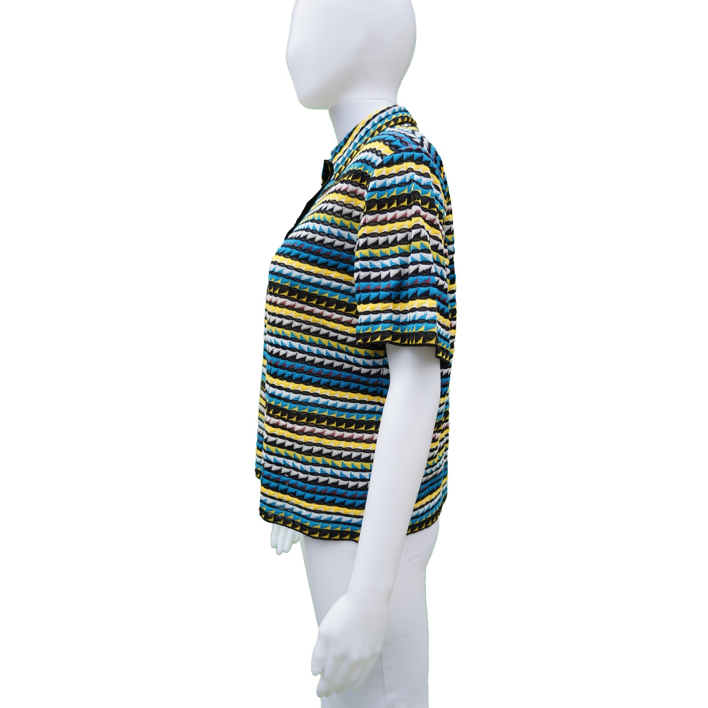 MISSONI POLO STYLE BOXY KNIT TOP - leefluxury.com