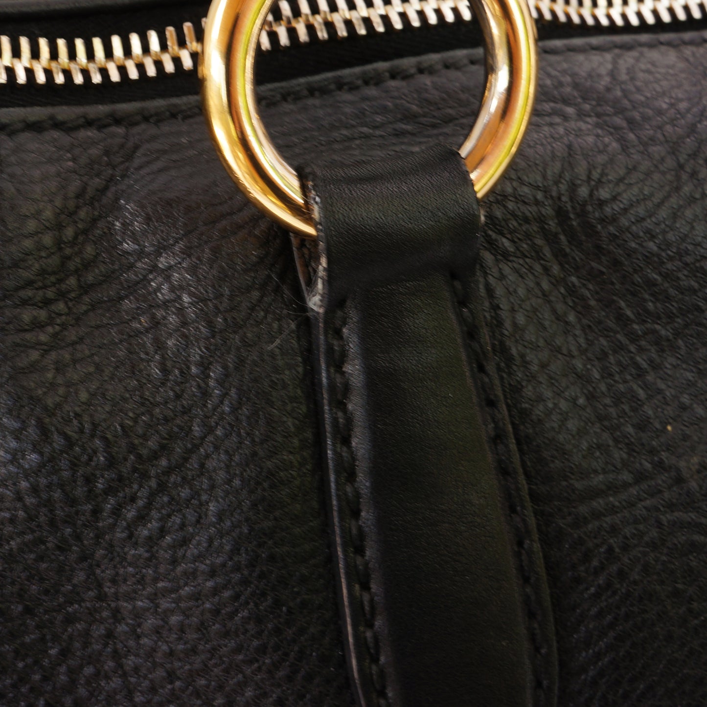 MIU MIU VITELLO LEATHER BLACK SATCHEL BAG - leefluxury.com