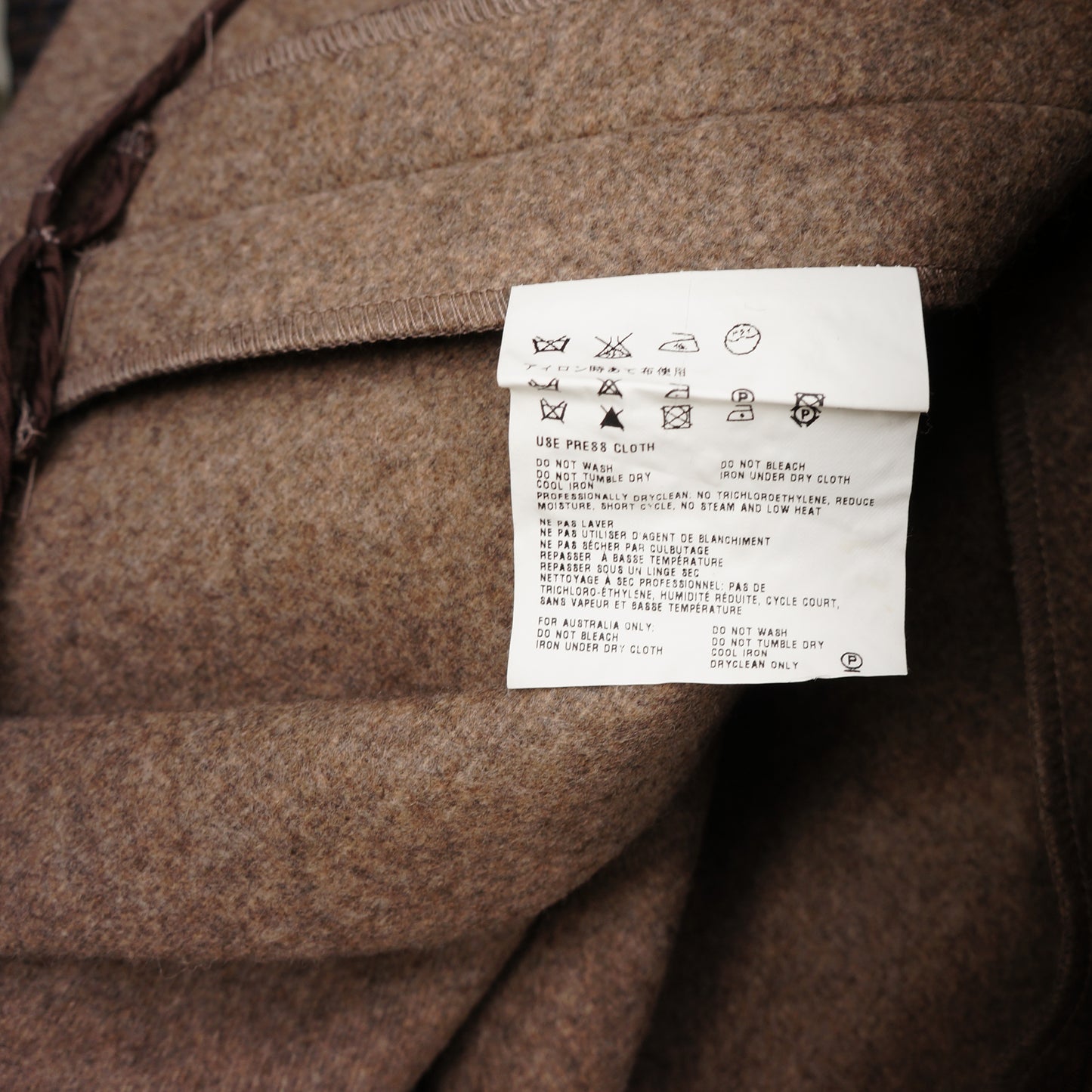 MIU MIU OATMEAL WOOL PLEATED MINI SKIRT - leefluxury.com