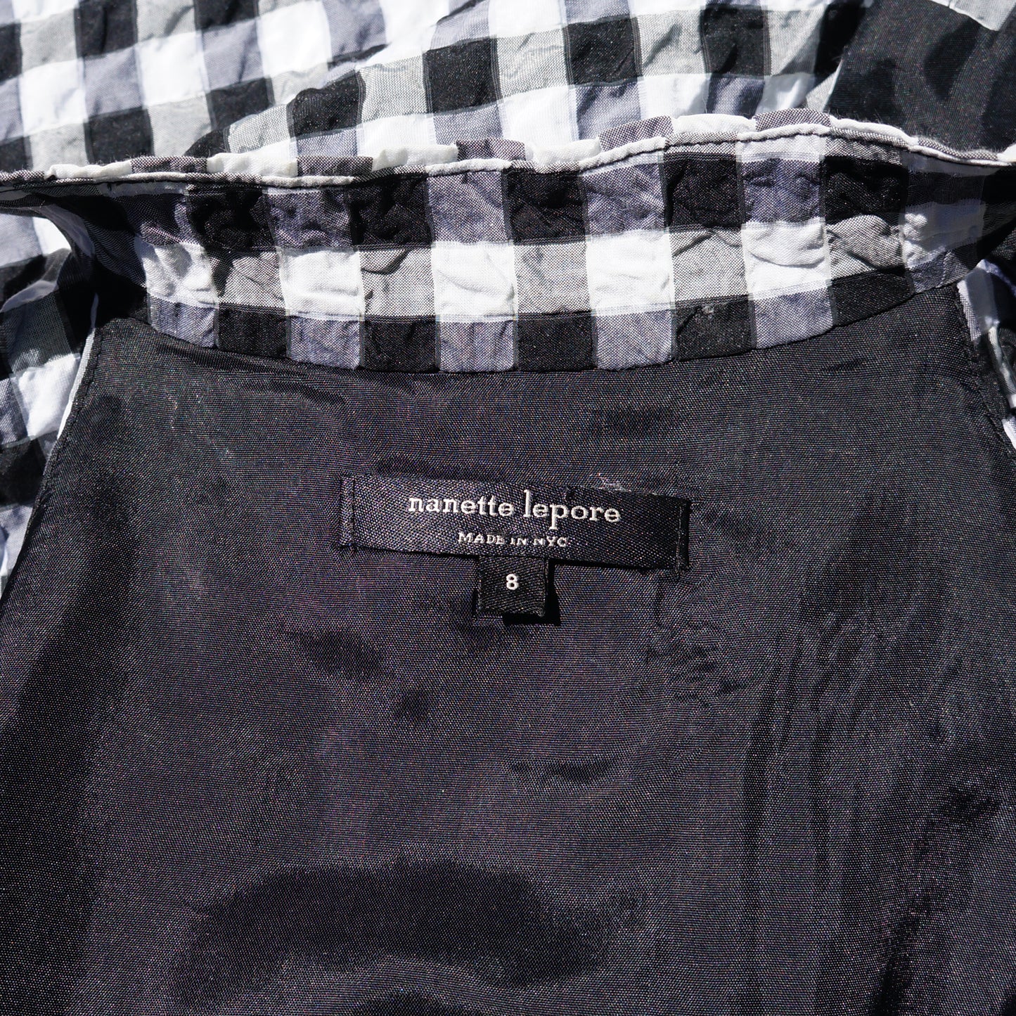 NANETTE LEPORE GINGHAM PRINT SLEEVELESS DRESS - leefluxury.com