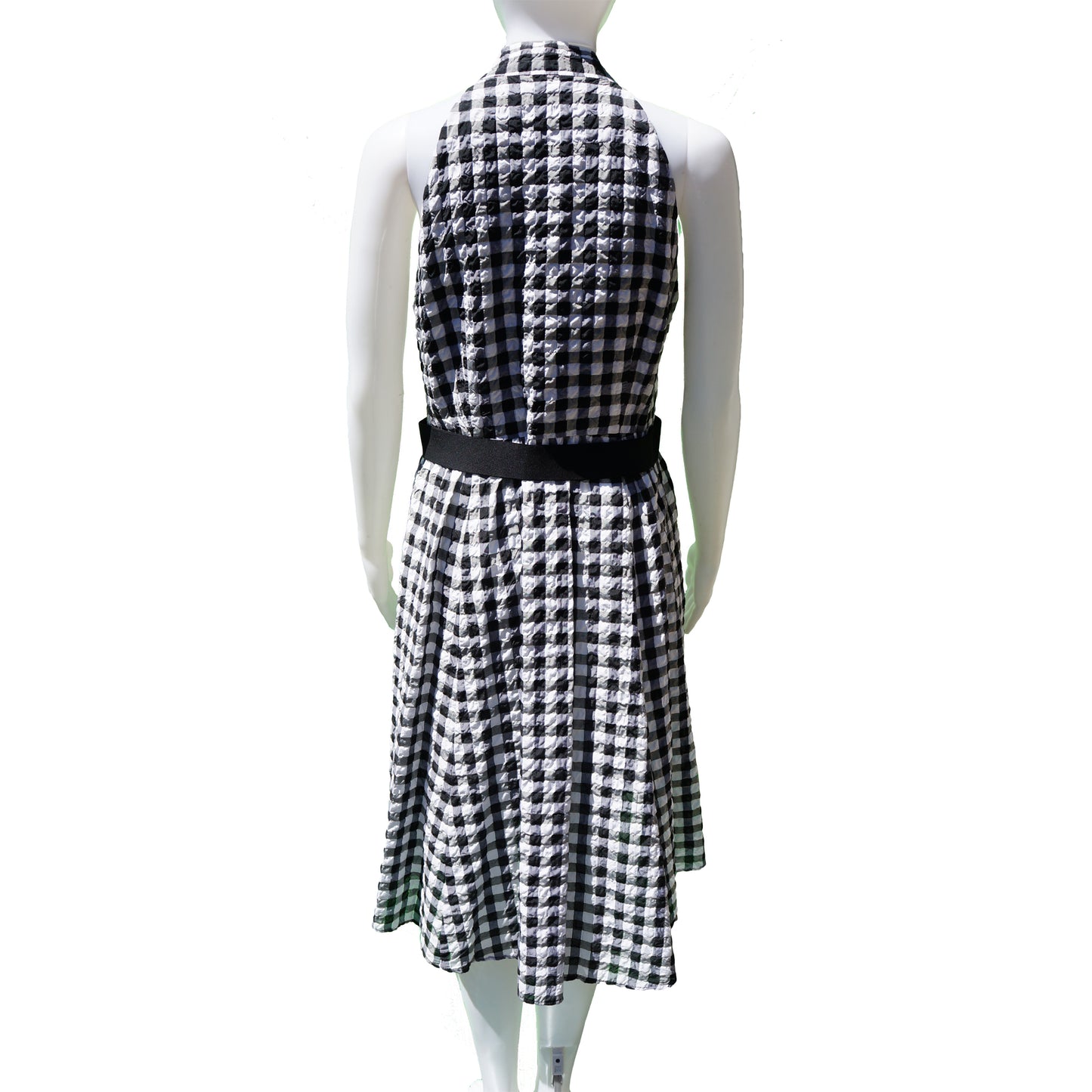 NANETTE LEPORE GINGHAM PRINT SLEEVELESS DRESS - leefluxury.com