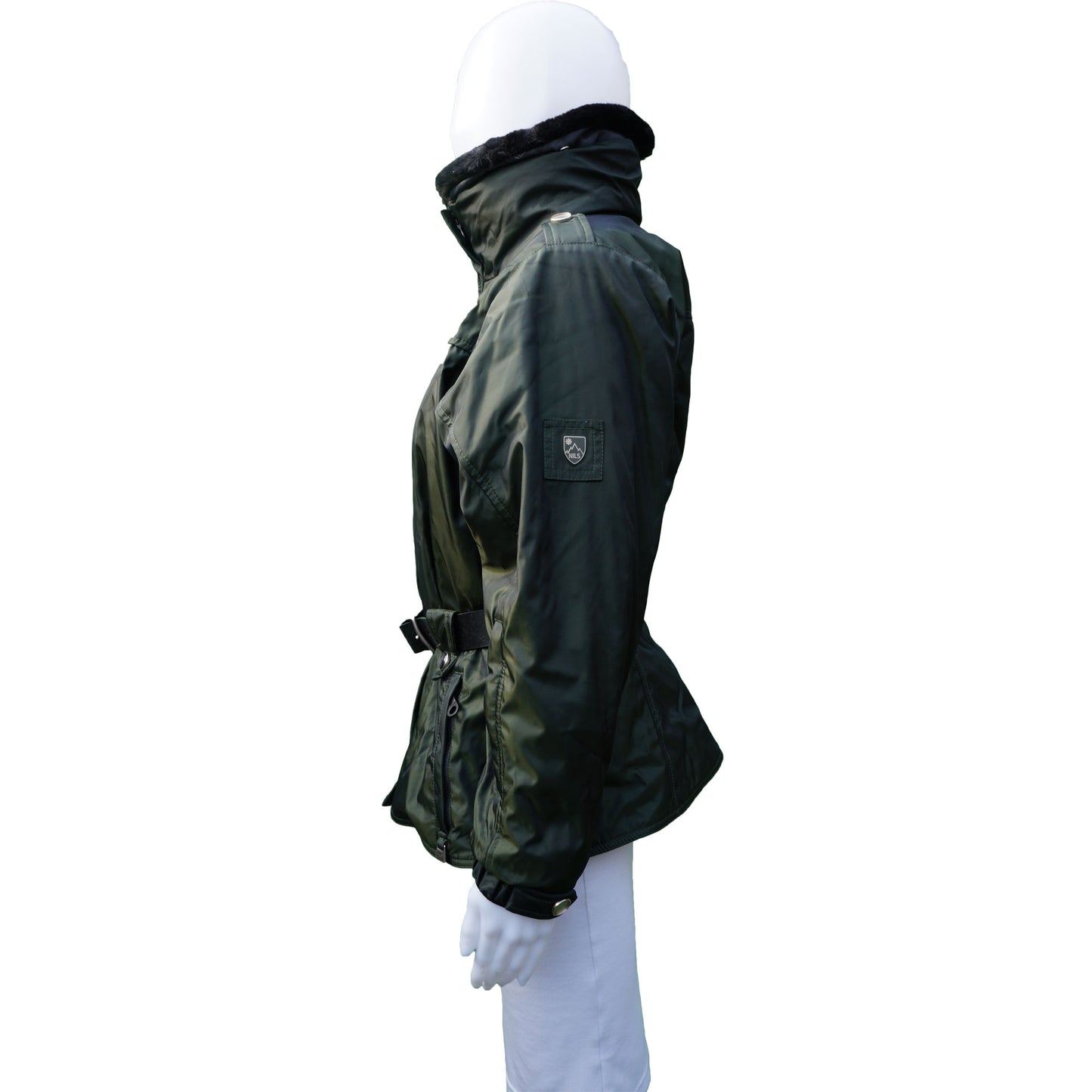 NILS IRIDESCENT FUR SKI JACKET COAT - leefluxury.com