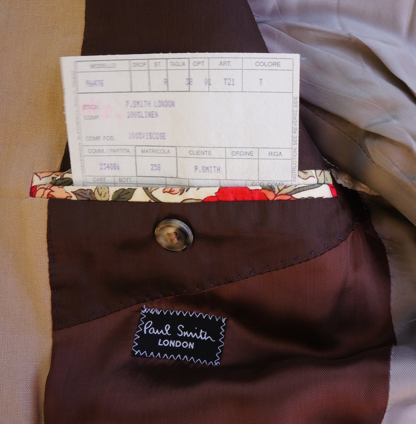 PAUL SMITH LIGHT TAN LINEN SPORT COAT - leefluxury.com