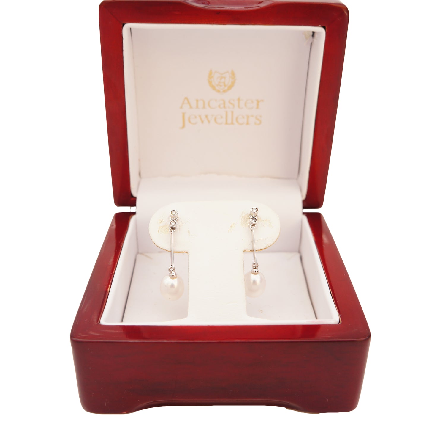 PEARL AND DIAMONDS DROP EARRINGS - leefluxury.com