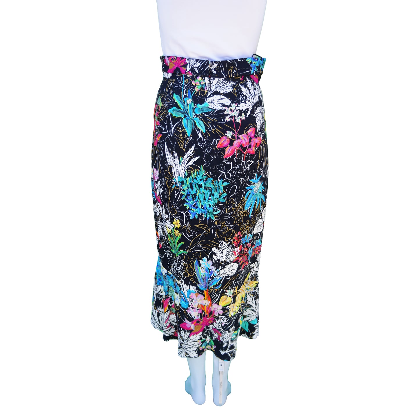 PETER PILOTTO FLORAL MIDI FLARE SKIRT - leefluxury.com