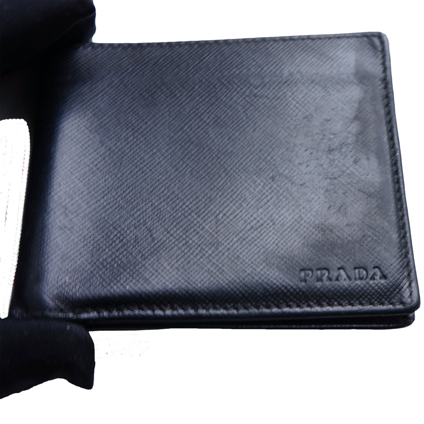 PRADA SAFFIANO BIFOLD LEATHER WALLET - leefluxury.com
