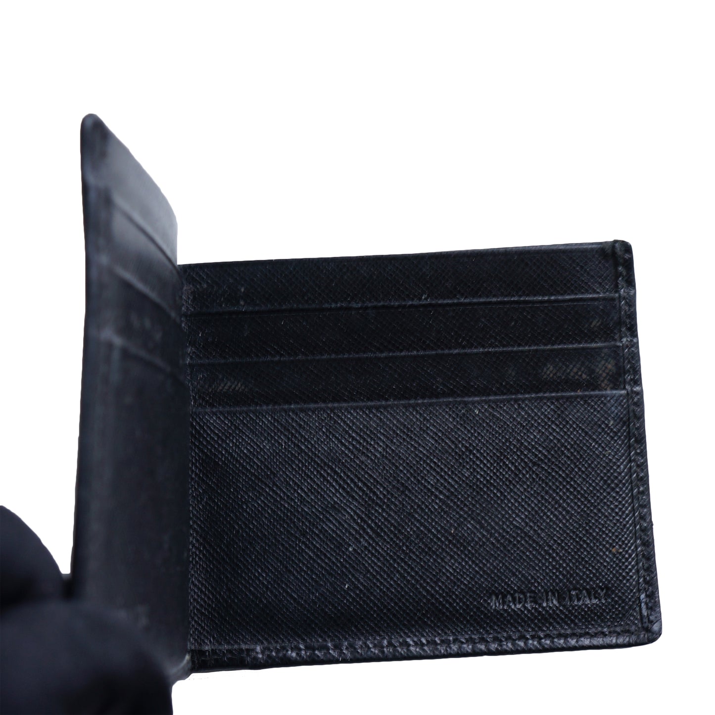 PRADA SAFFIANO BIFOLD LEATHER WALLET - leefluxury.com