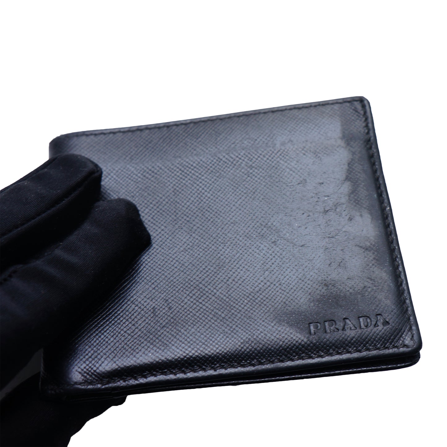 PRADA SAFFIANO BIFOLD LEATHER WALLET - leefluxury.com