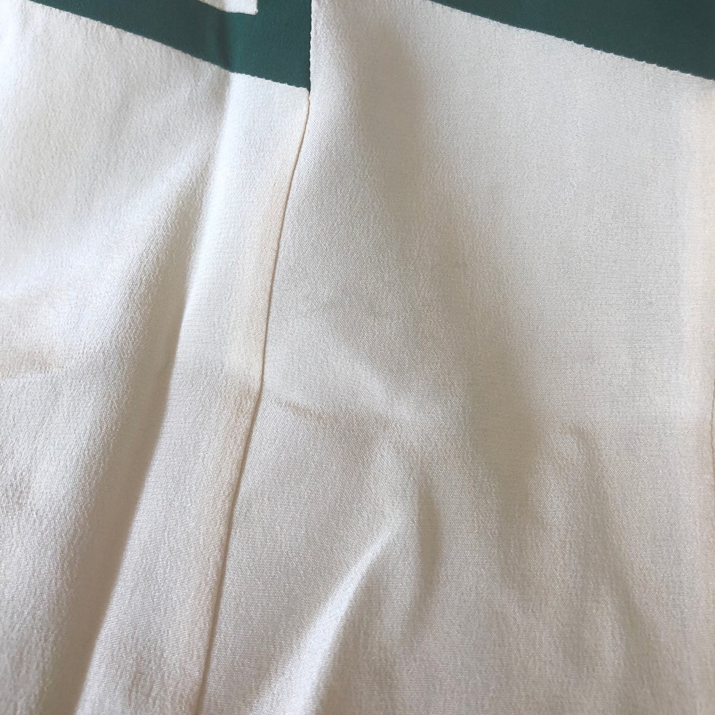PRADA SILK PANEL SKIRT WITH GREEN ACCENTS - leefluxury.com