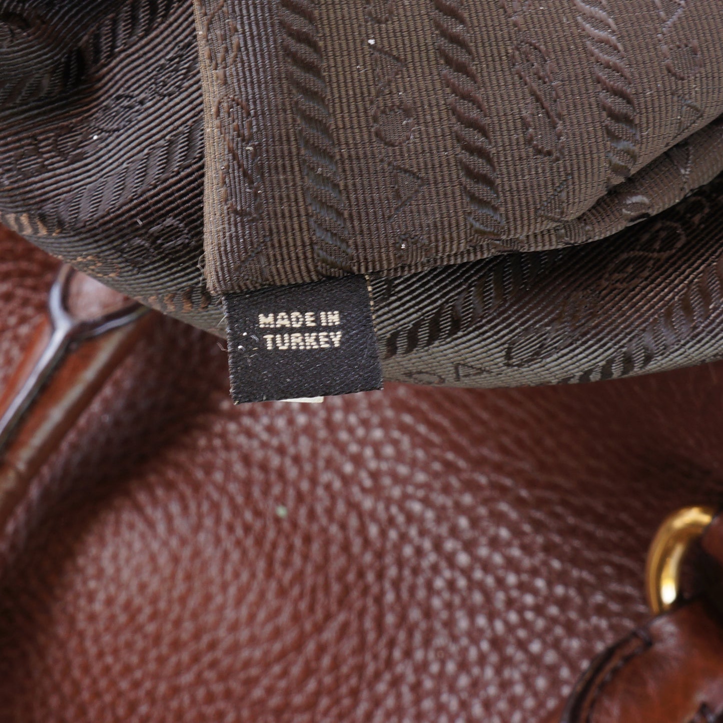 PRADA VITELLO DAINO BAULETTO LEATHER SATCHEL BAG - leefluxury.com