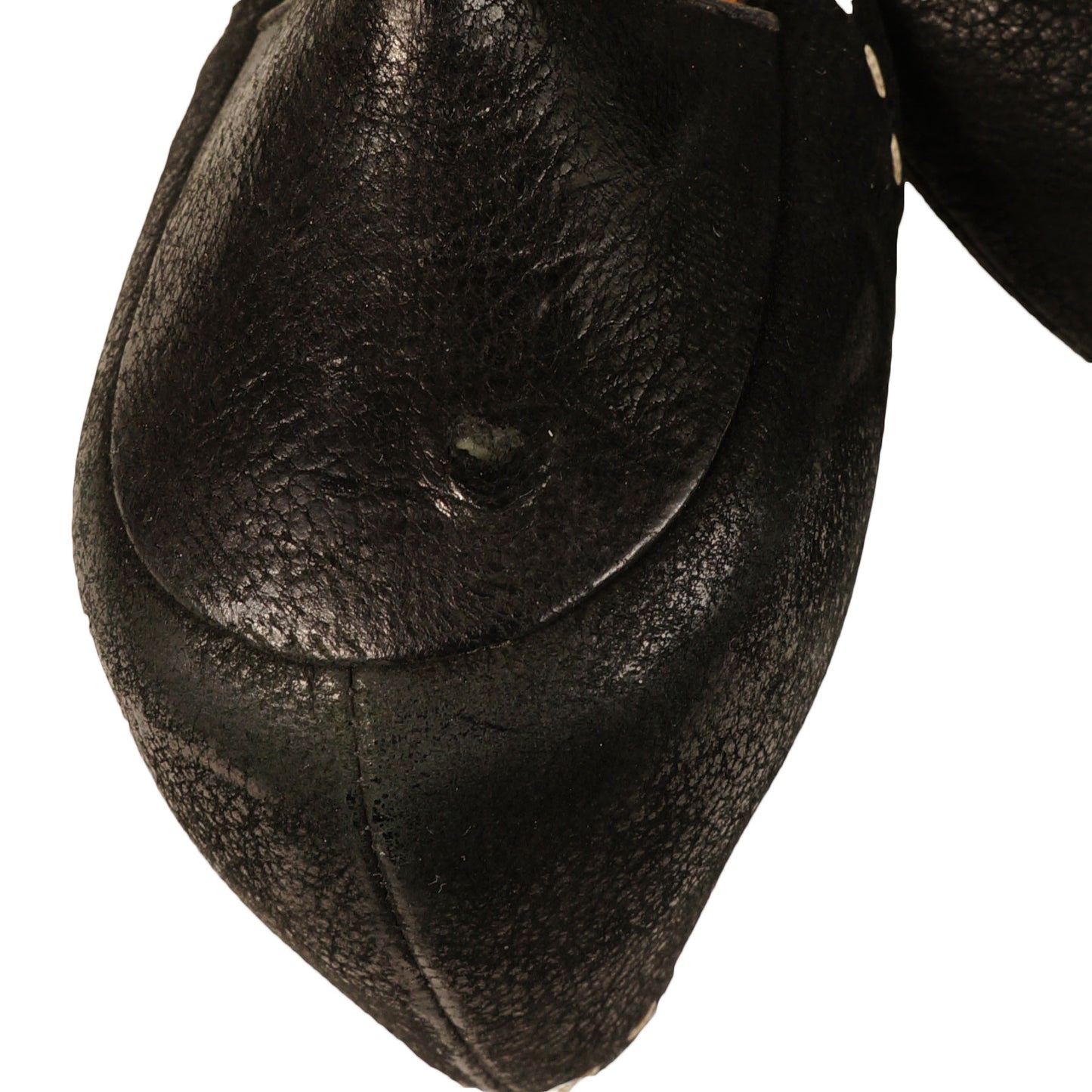 PRADA D'ORSAY LEATHER POINTED-TOE PUMPS - leefluxury.com