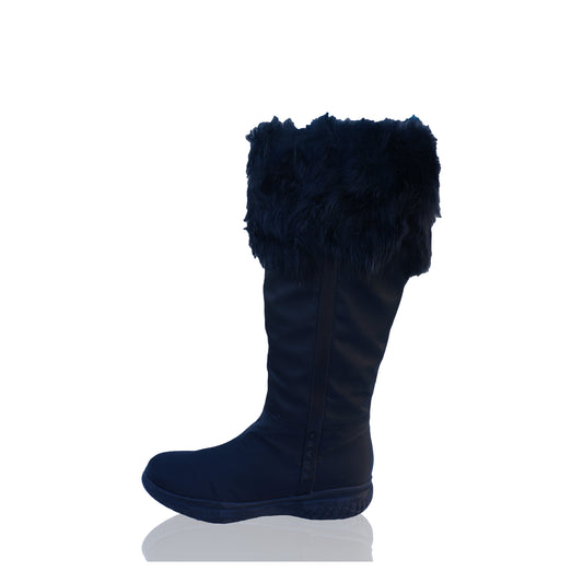 PRADA SHEARLING NYLON & RUBBER BOOTS NEW WITH TAGS - leefluxury.com