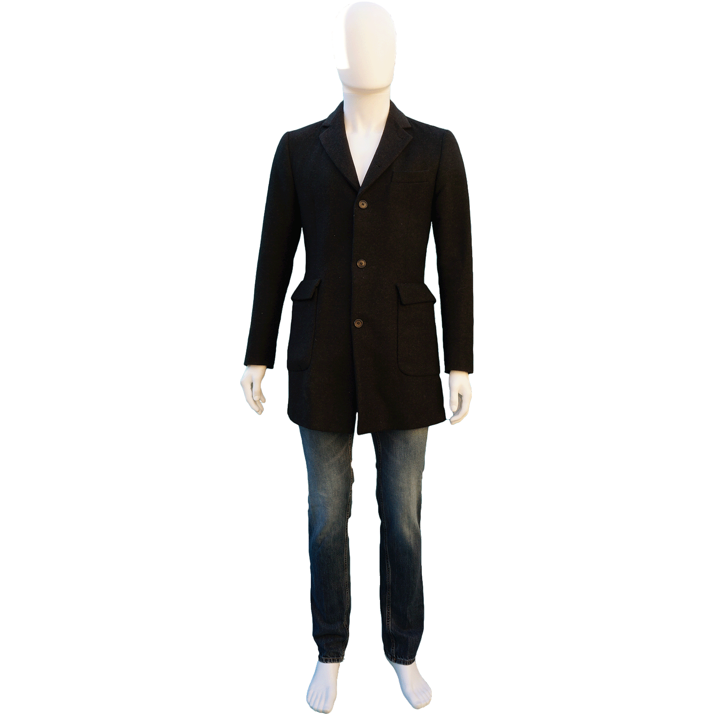 RICE MEN'S WOOL CAR COAT - leefluxury.com