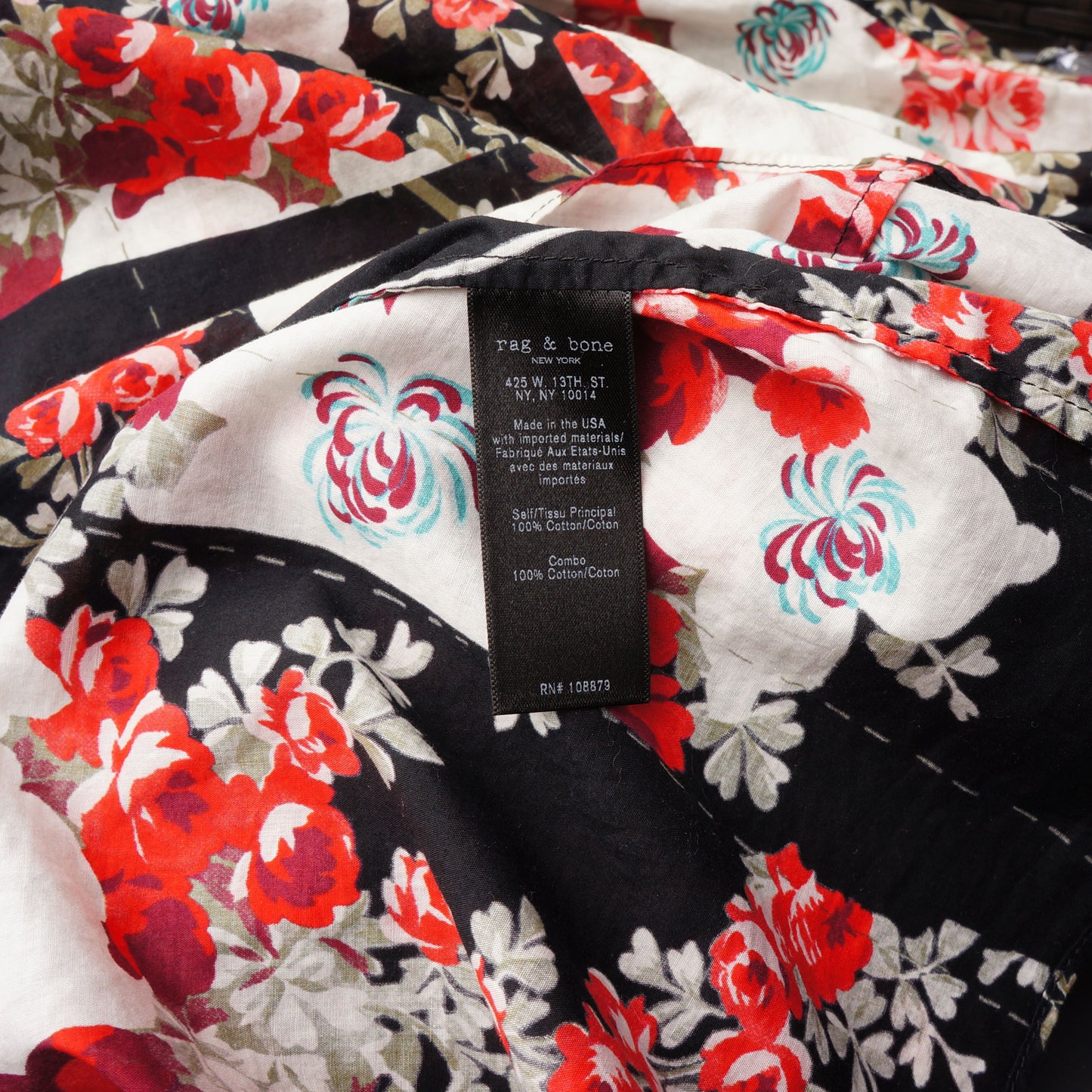 RAG & BONE FLORAL BLOUSE TOP - leefluxury.com