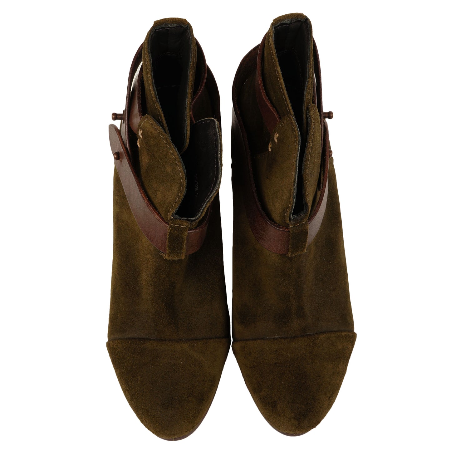 RAG & BONE HARROW SUEDE ROUND TOE ANKLE BOOTS - leefluxury.com