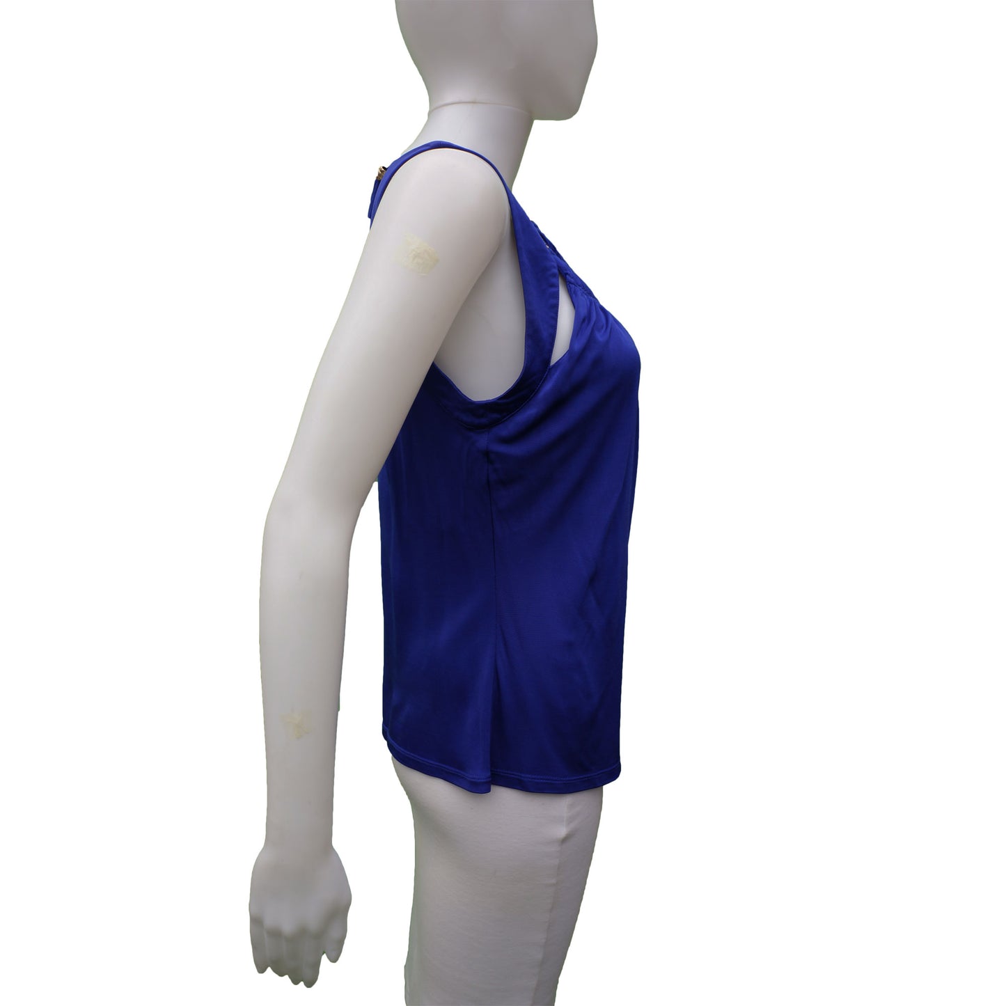 ROBERTO CAVALLI COBALT COCKTAIL SERPENT EMBELLISHMENT TOP - leefluxury.com
