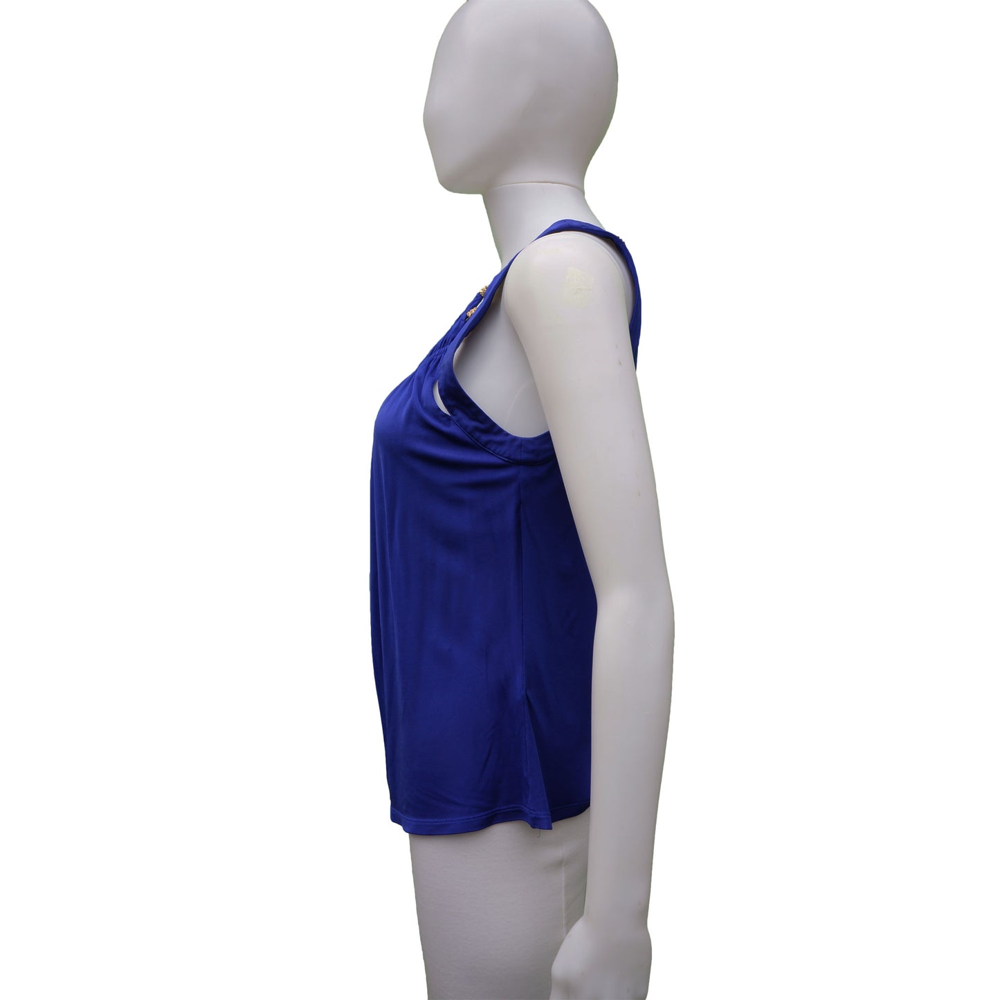 ROBERTO CAVALLI COBALT COCKTAIL SERPENT EMBELLISHMENT TOP - leefluxury.com