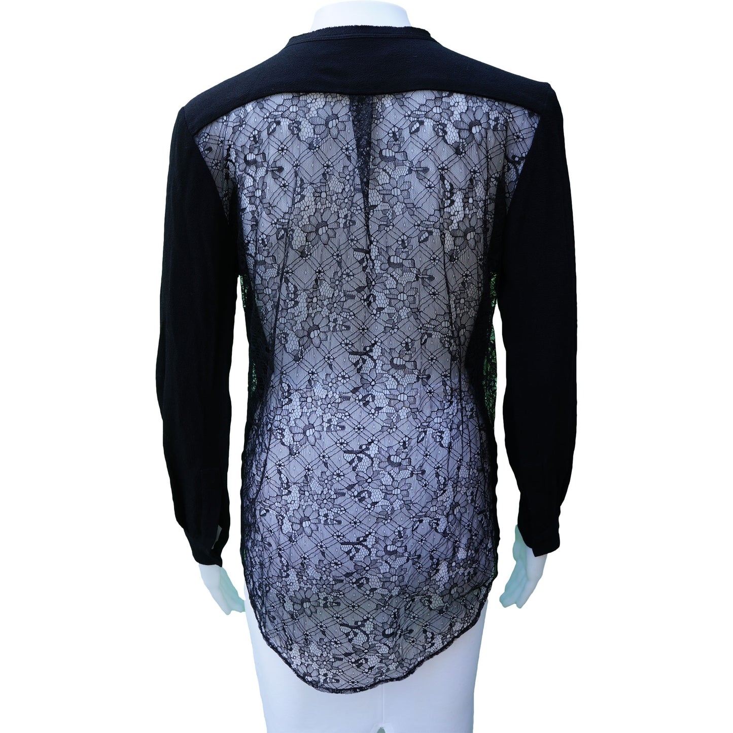 SANDRO BLACK LACE BACK NIGHT OUT TOP - leefluxury.com