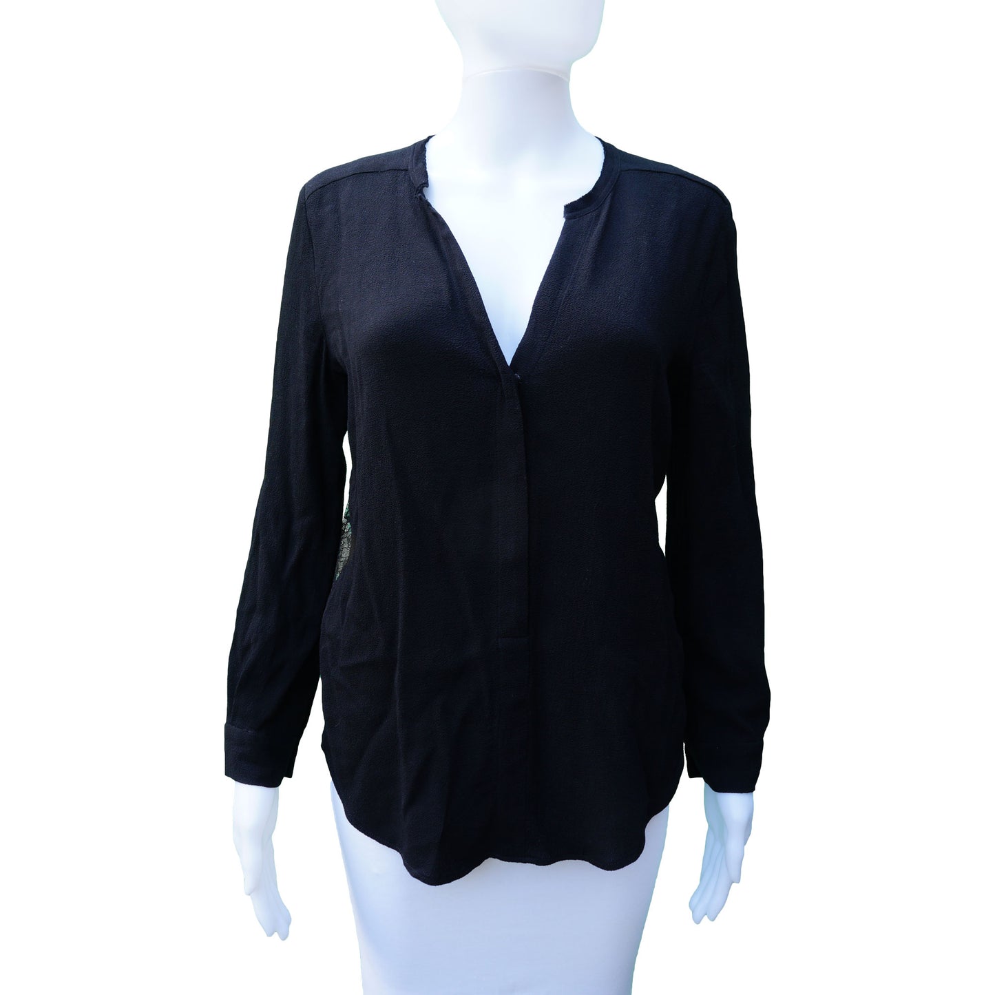 SANDRO BLACK LACE BACK NIGHT OUT TOP - leefluxury.com