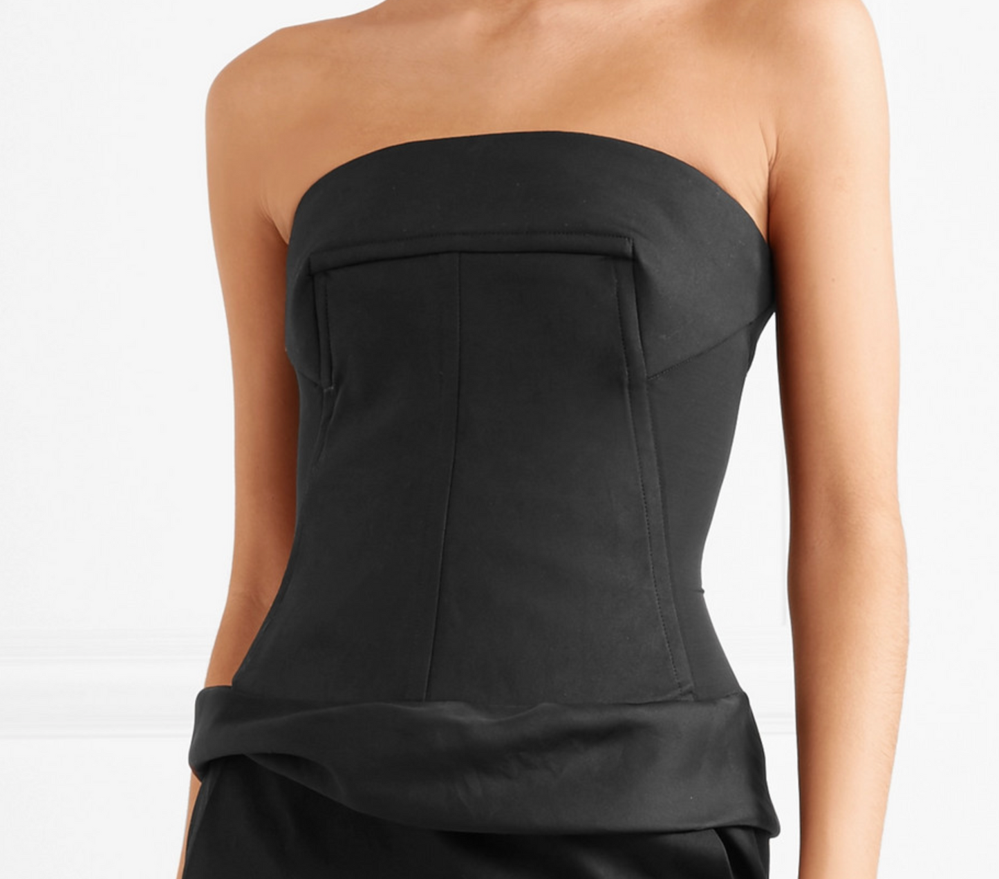 RICK OWENS SILK TRIM BUSTIER - leefluxury.com