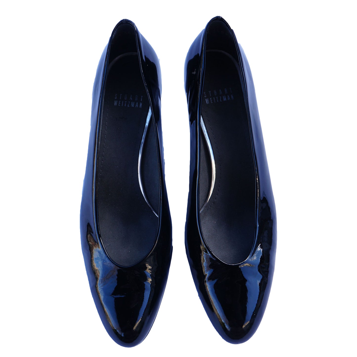 STUART WEITZMAN BLACK PATENT PUMP - leefluxury.com