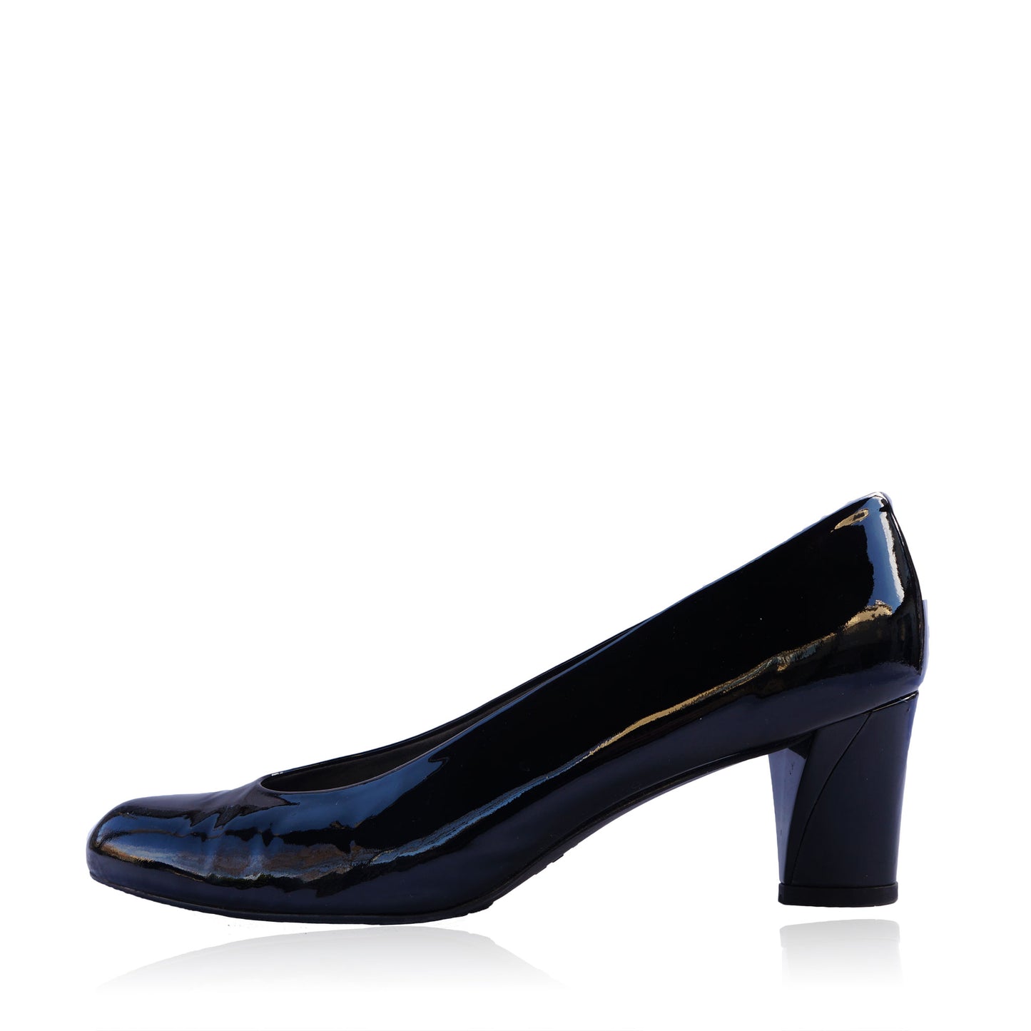 STUART WEITZMAN BLACK PATENT PUMP - leefluxury.com