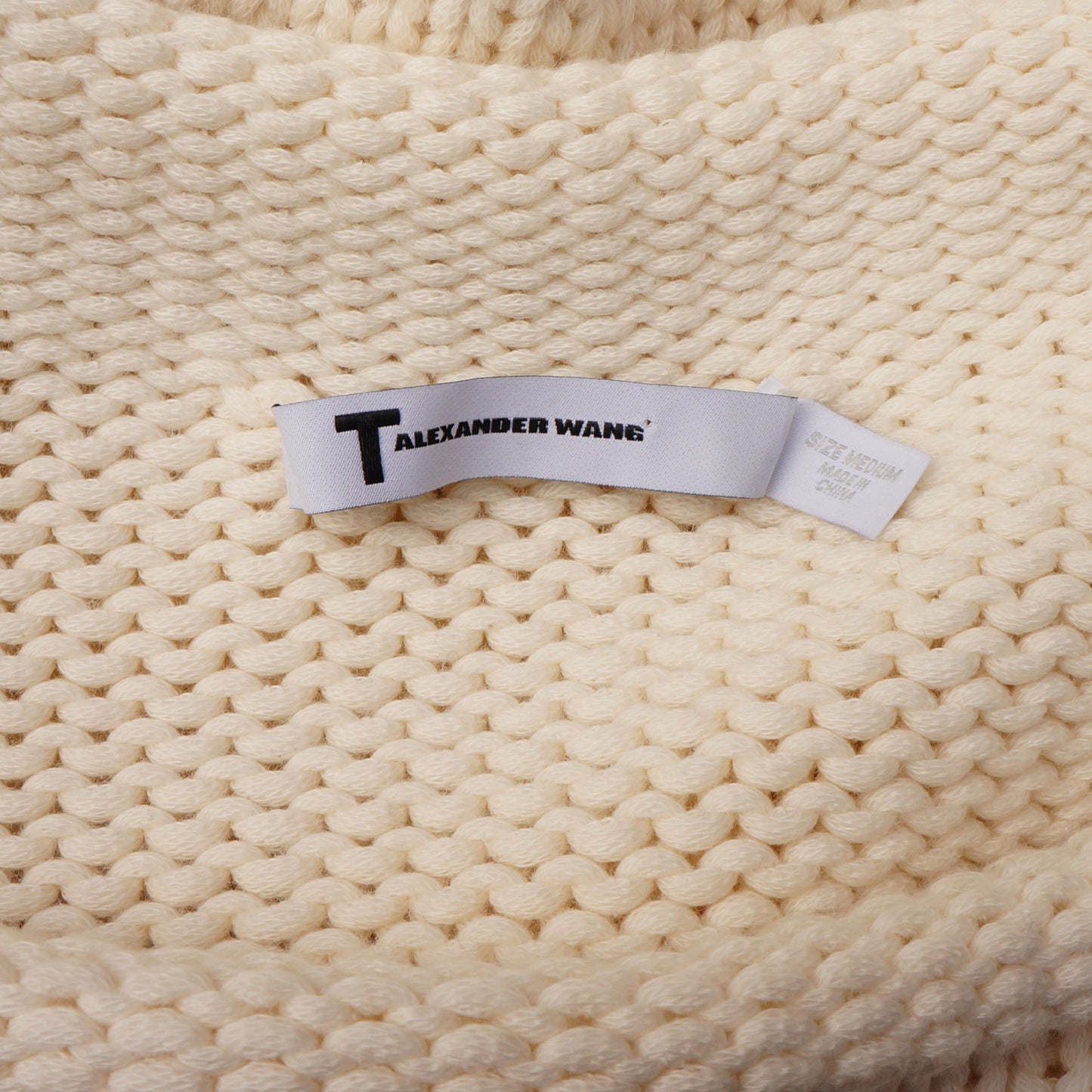 T BY ALEXANDER WANG IVORY CROPPED SWEATER TOP - leefluxury.com