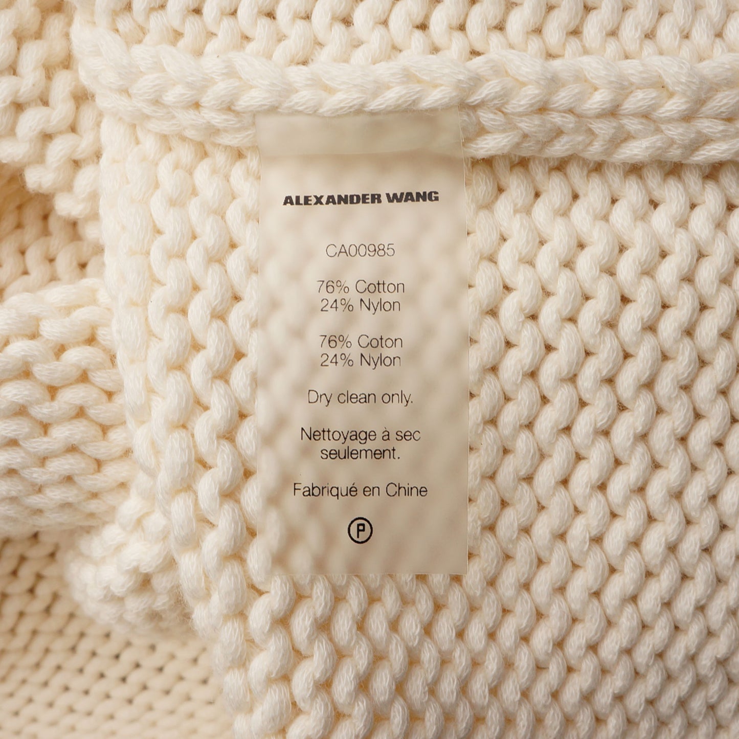 T BY ALEXANDER WANG IVORY CROPPED SWEATER TOP - leefluxury.com