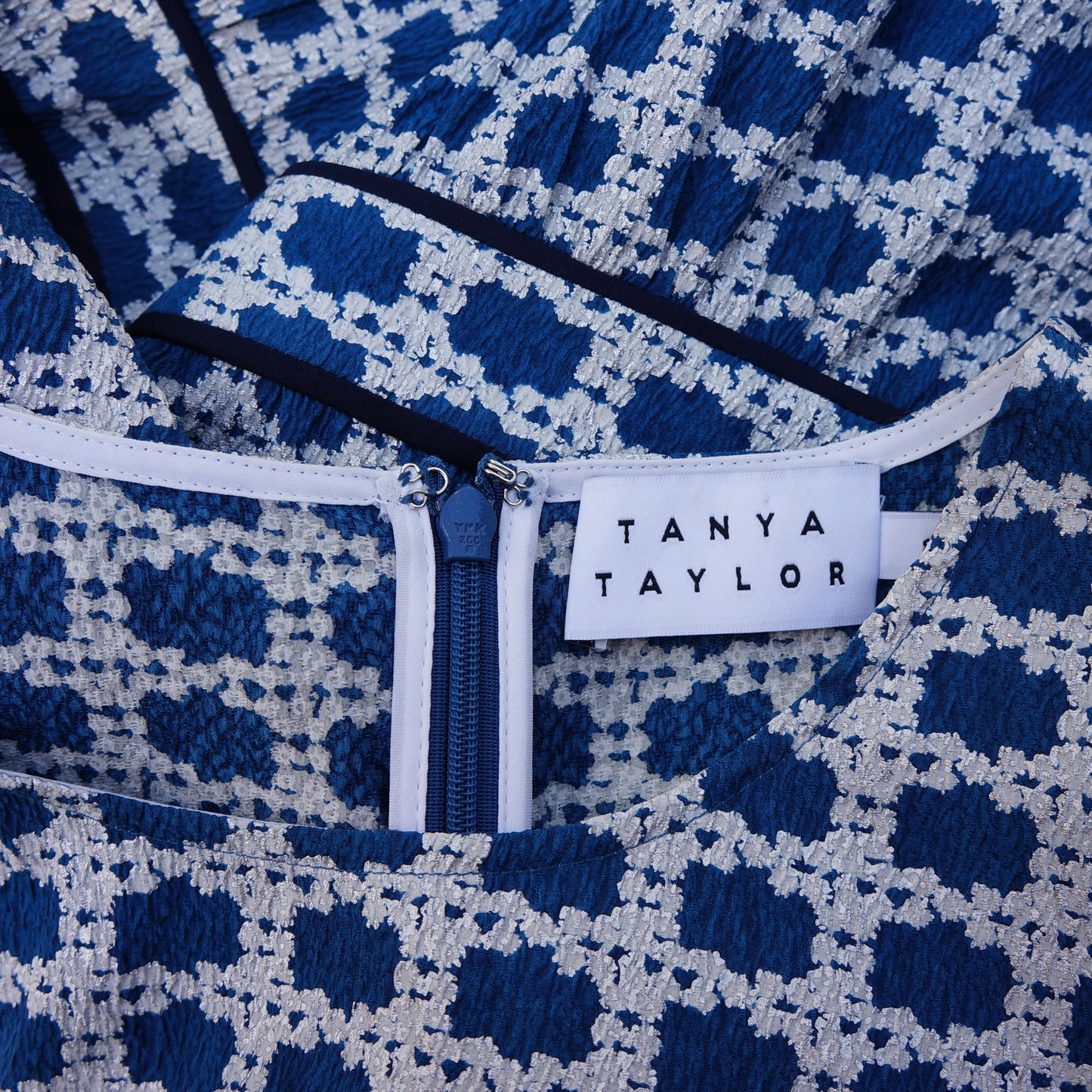 TANYA TAYLOR LARGE PRINT COLD SHOULDER DRESS - leefluxury.com