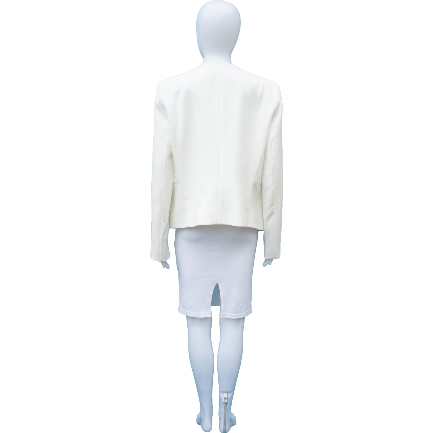 TOPSHOP IVORY OPEN FRONT HIGH LOW JACKET - leefluxury.com