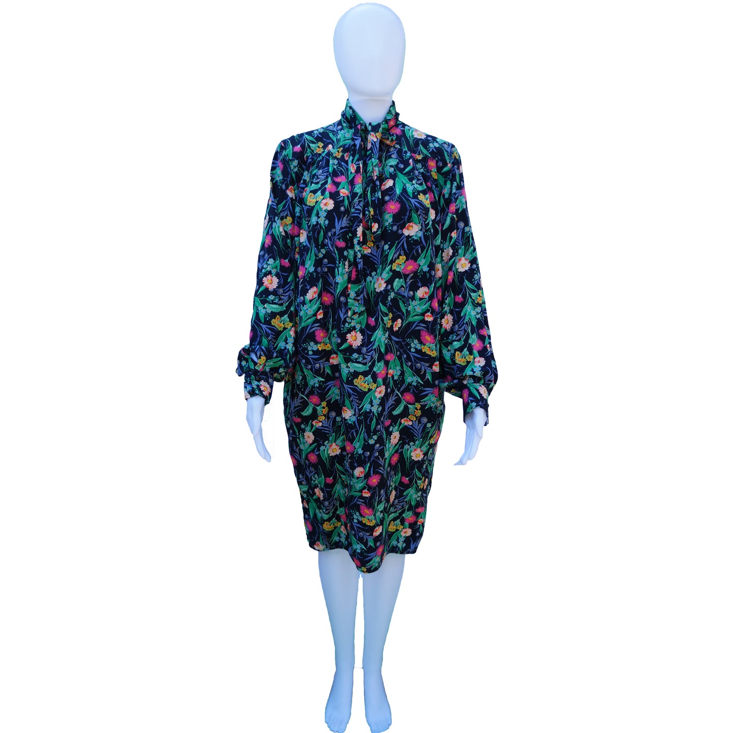 UNGARO VINTAGE FLORAL DRESS - leefluxury.com