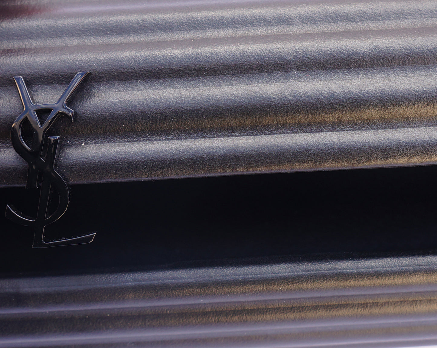 2018 YSL SAINT LAURENT BLACK CALFSKIN OPIUM CLUTCH - leefluxury.com