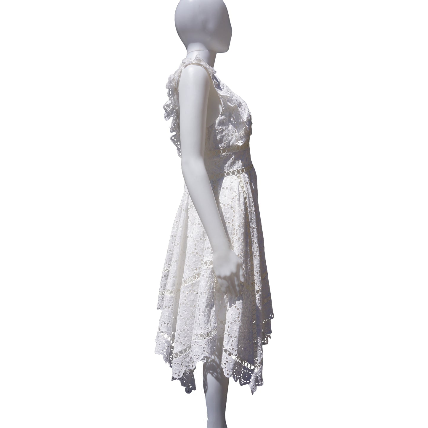 ZIMMERMAN DIVINITY WHEEL EYELET DAY DRESS - leefluxury.com