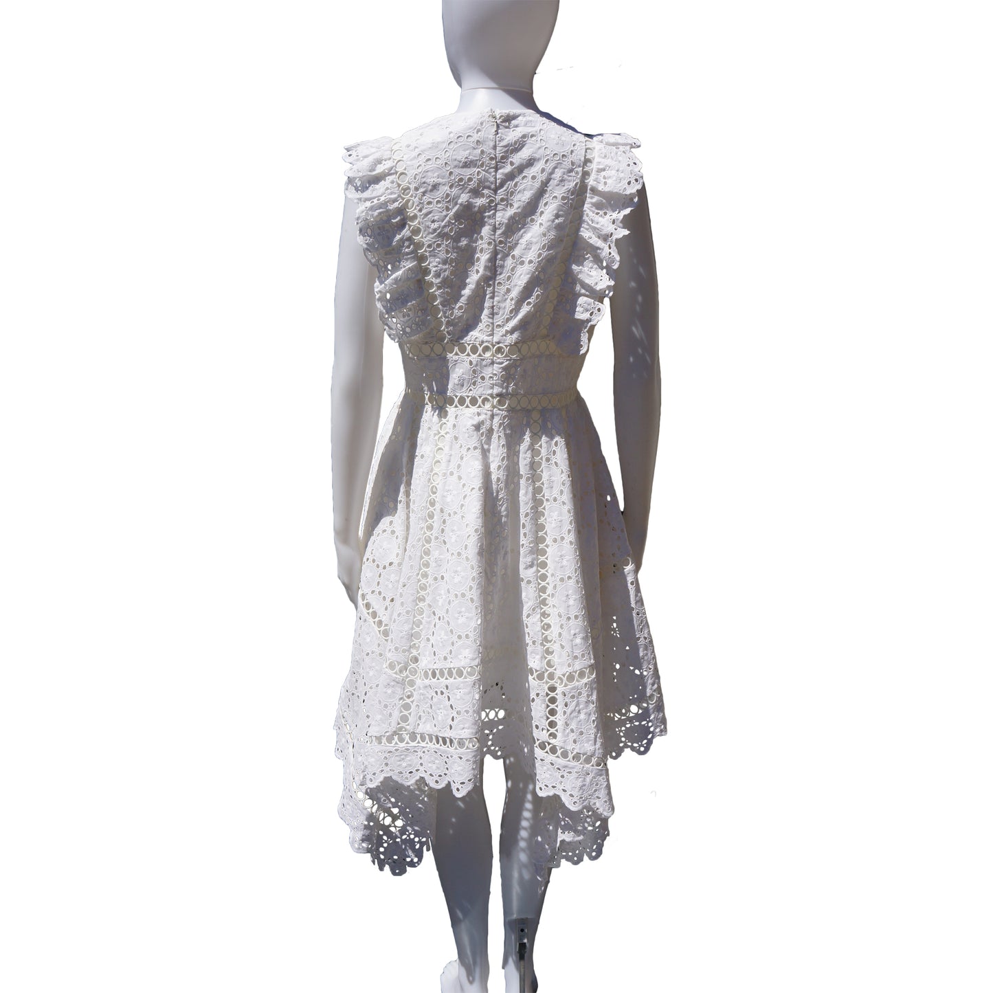 ZIMMERMAN DIVINITY WHEEL EYELET DAY DRESS - leefluxury.com