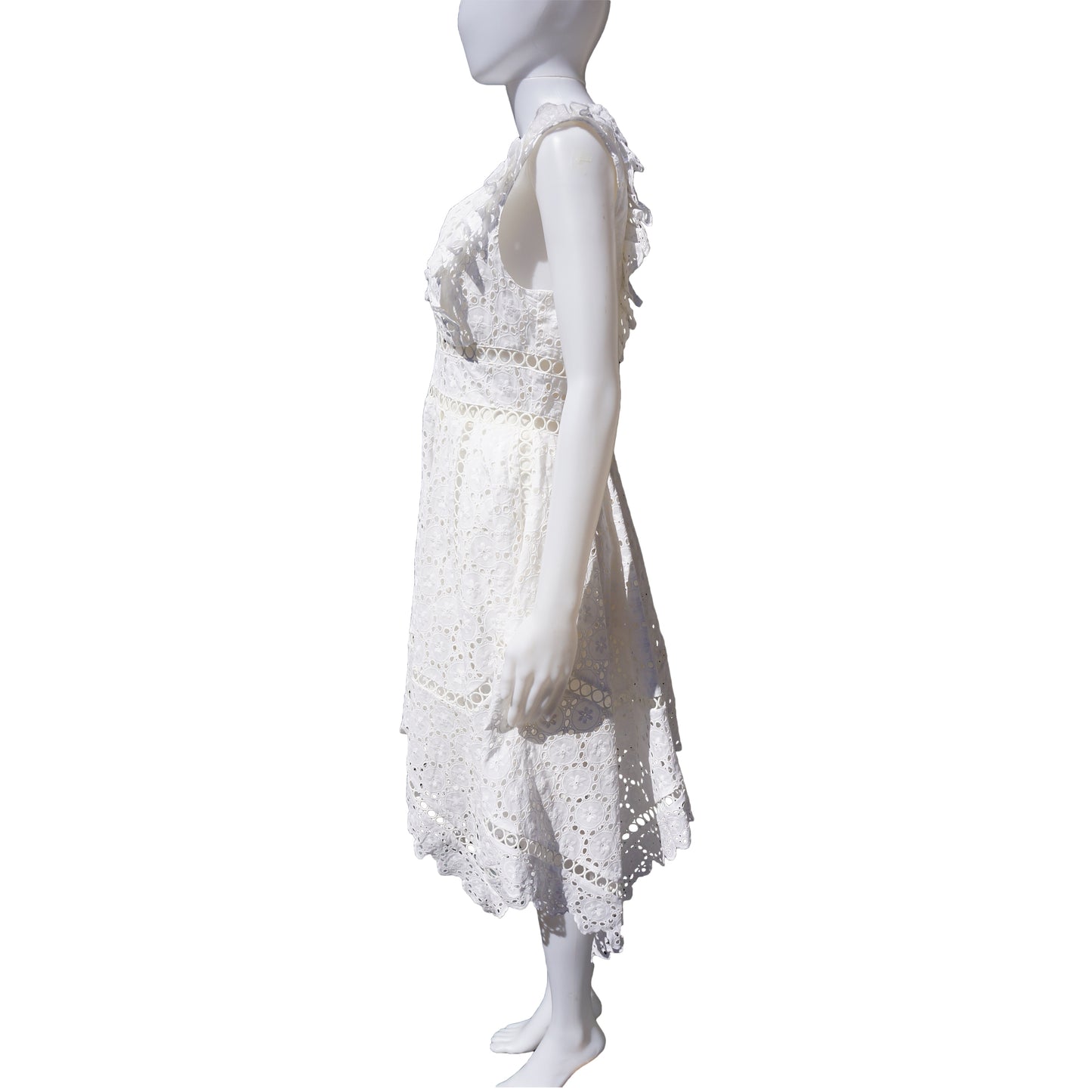 ZIMMERMAN DIVINITY WHEEL EYELET DAY DRESS - leefluxury.com