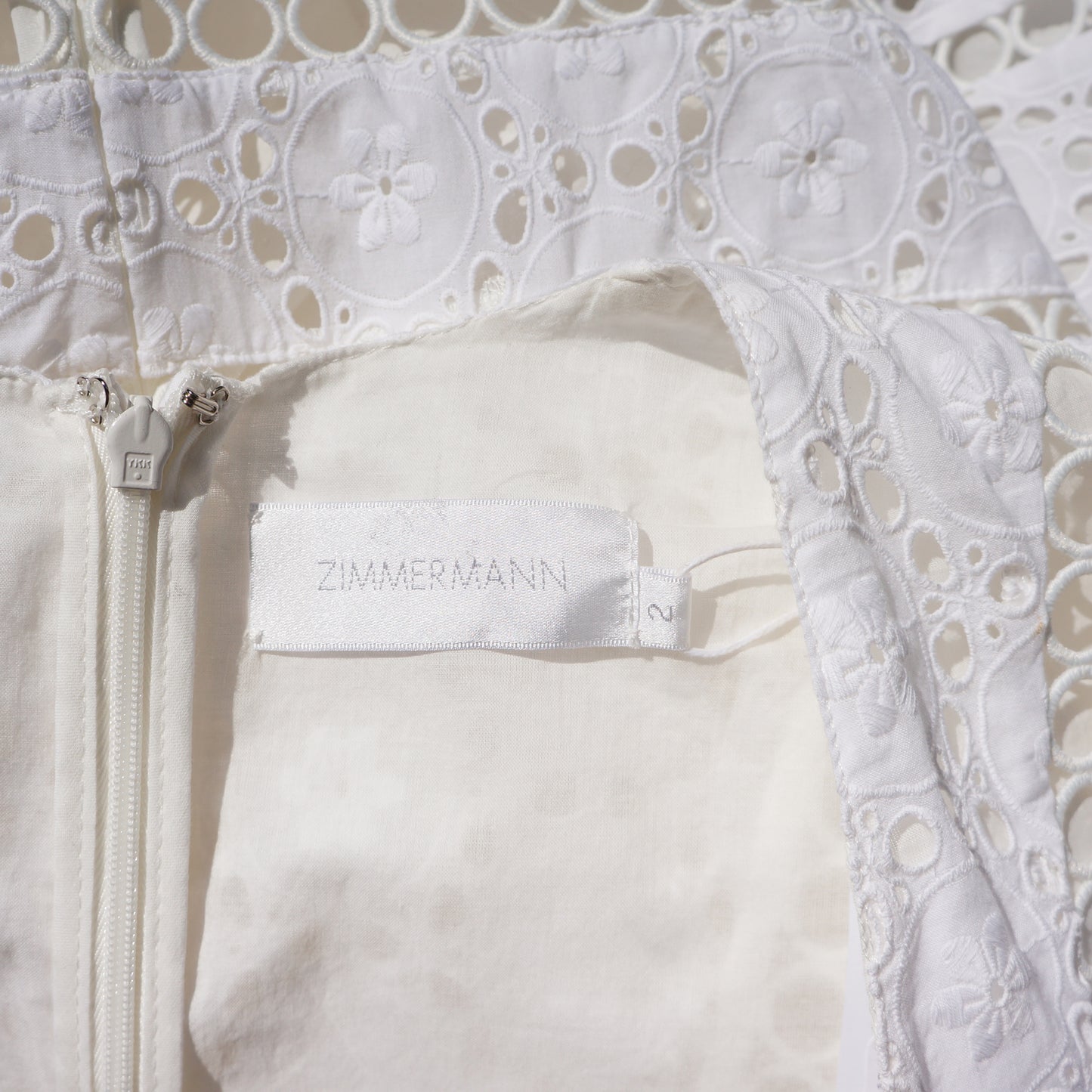 ZIMMERMAN DIVINITY WHEEL EYELET DAY DRESS - leefluxury.com