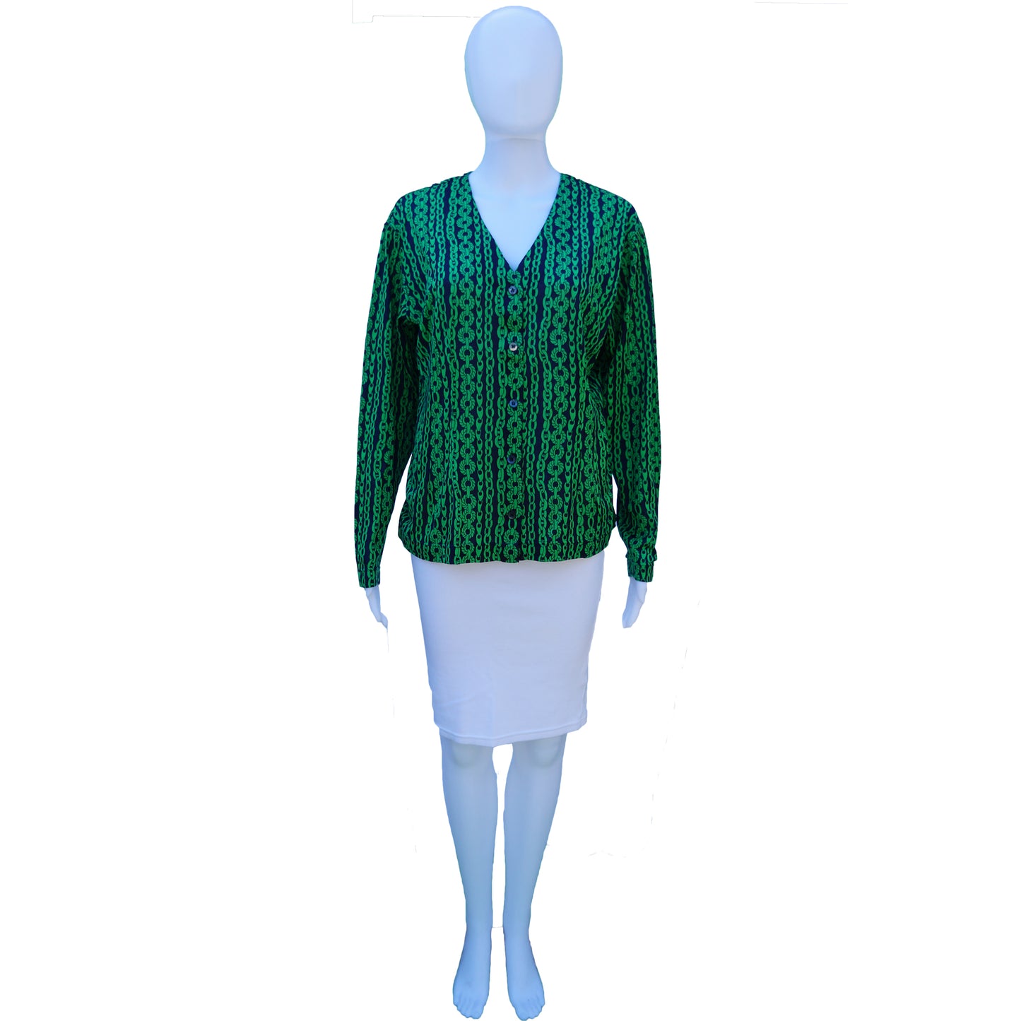 CELINE VINTAGE BUTTON UP TOP - leefluxury.com