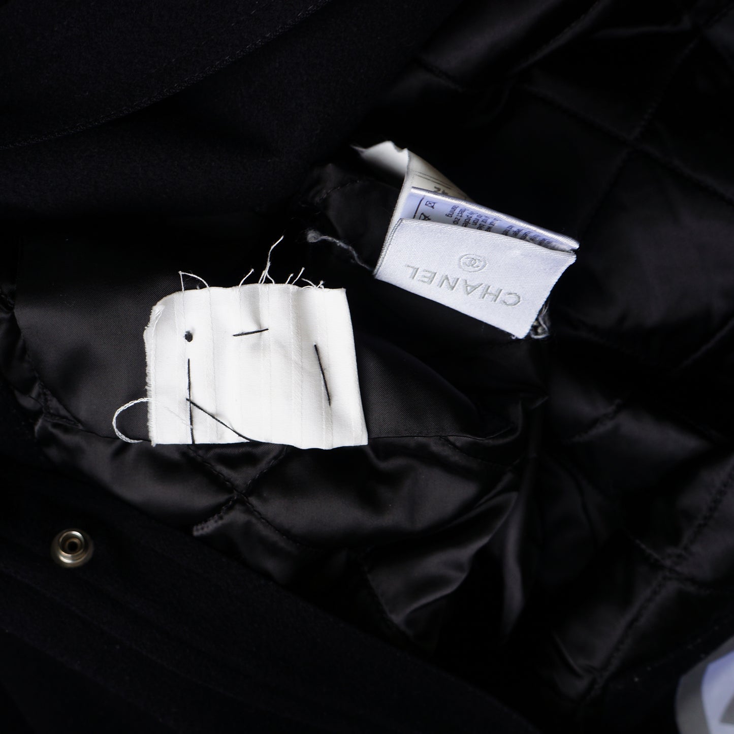 CHANEL WOOL COAT WITH QUILTED LINING COAT - leefluxury.com