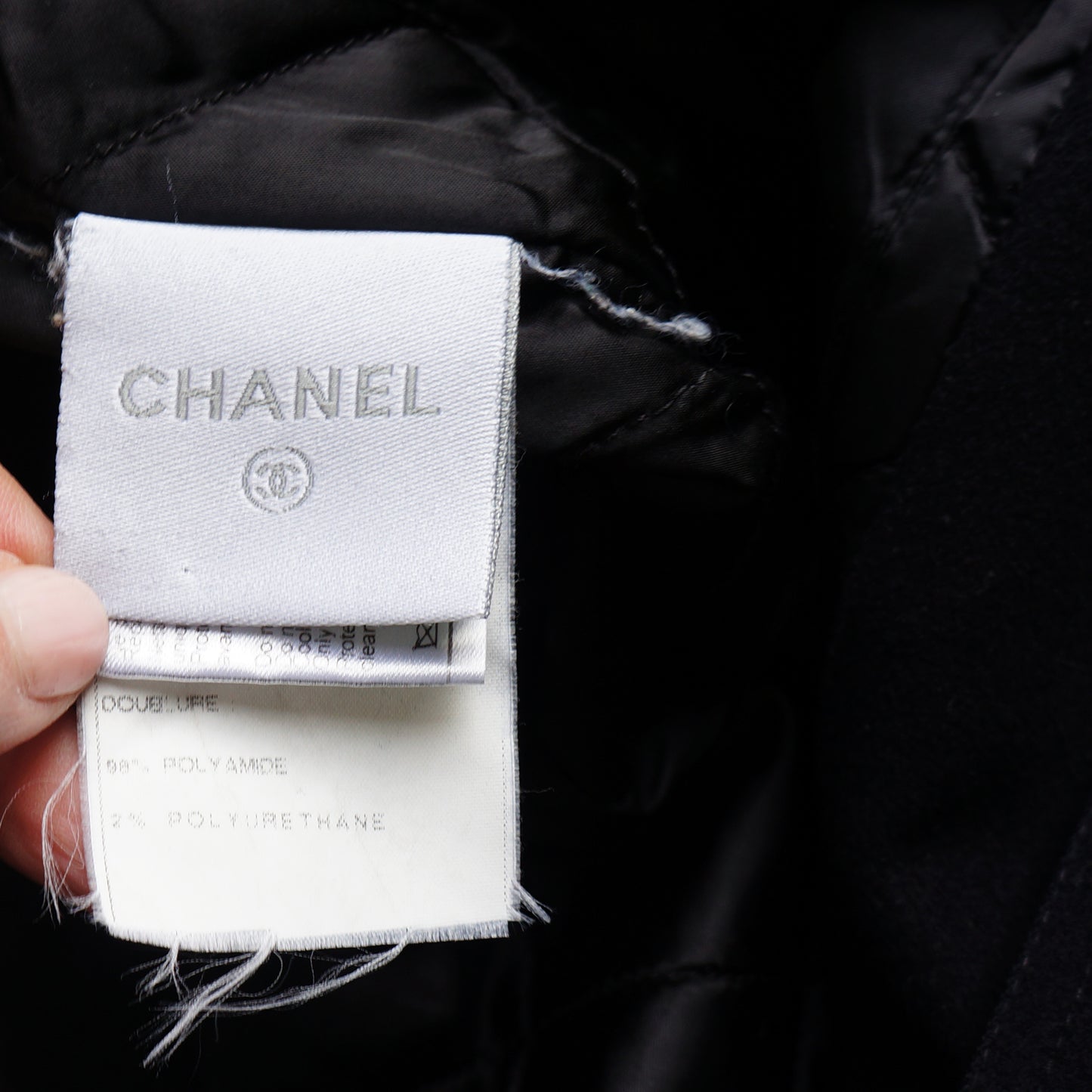 CHANEL WOOL COAT WITH QUILTED LINING COAT - leefluxury.com