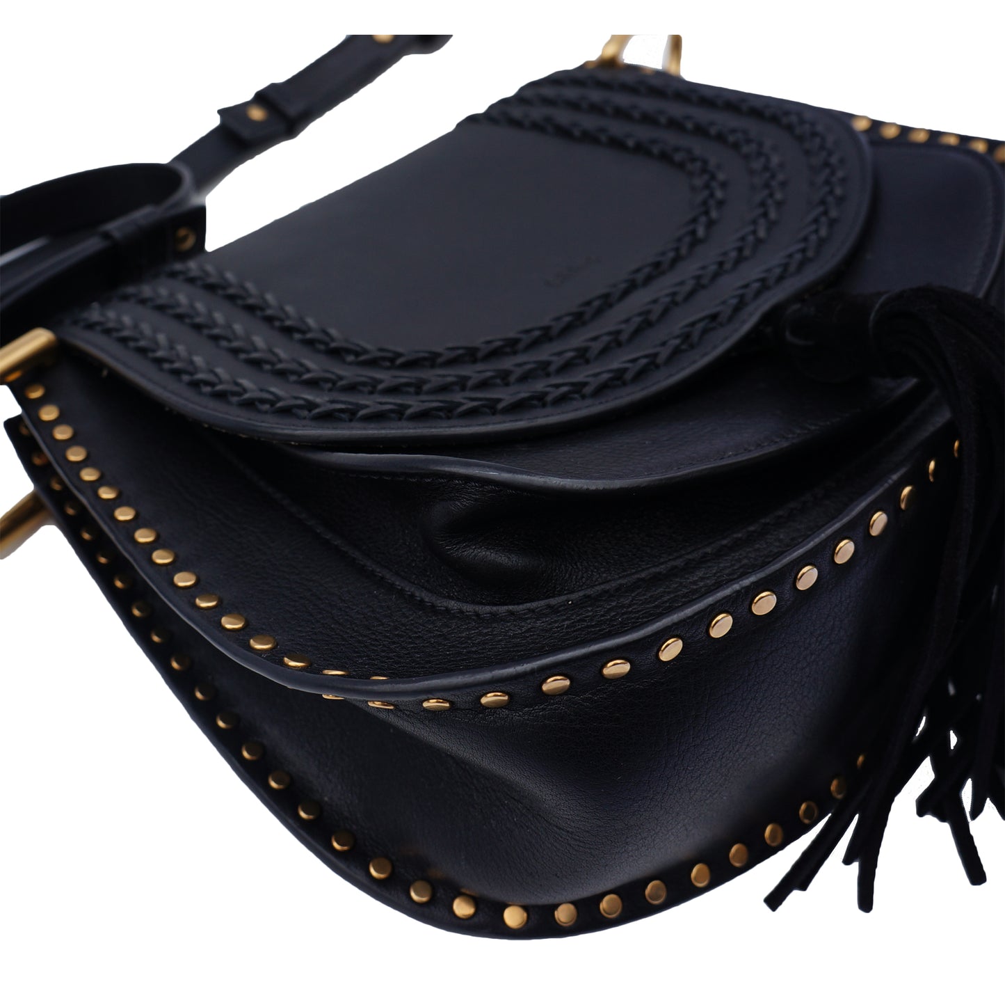 CHLOE HUDSON BLACK LEATHER SHOULDER CROSSBODY BAG - leefluxury.com