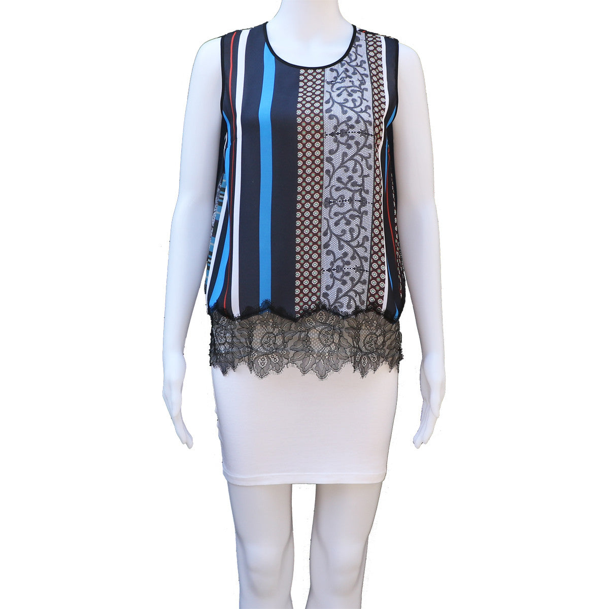 CLOVER CANYON MULTI PATTERN TANK TOP - leefluxury.com