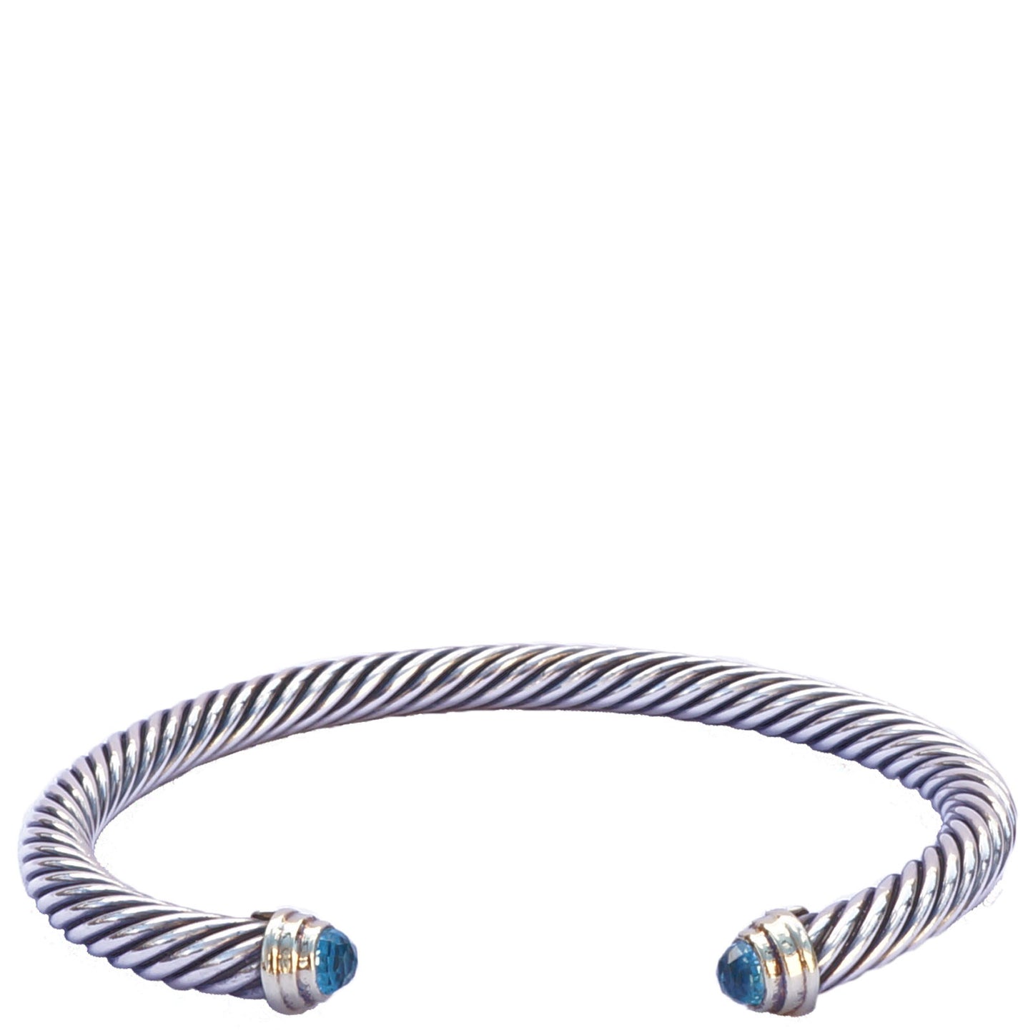 DAVID YURMAN BLUE TOPAZ CABLE CLASSIC BRACELET - leefluxury.com