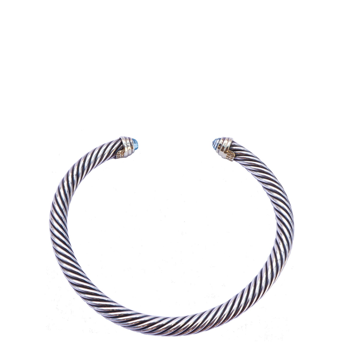 DAVID YURMAN BLUE TOPAZ CABLE CLASSIC BRACELET - leefluxury.com