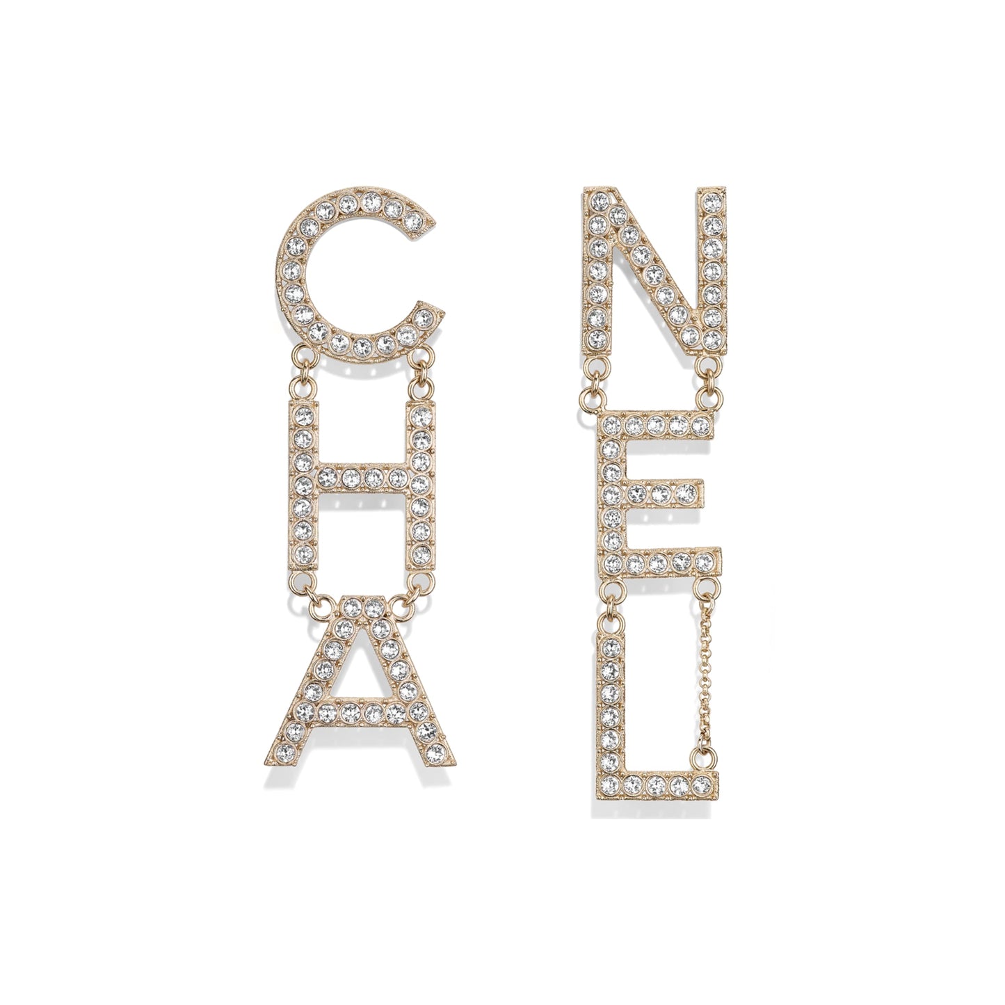 CHANEL 2019 RUNWAY STRASS EARRINGS - leefluxury.com
