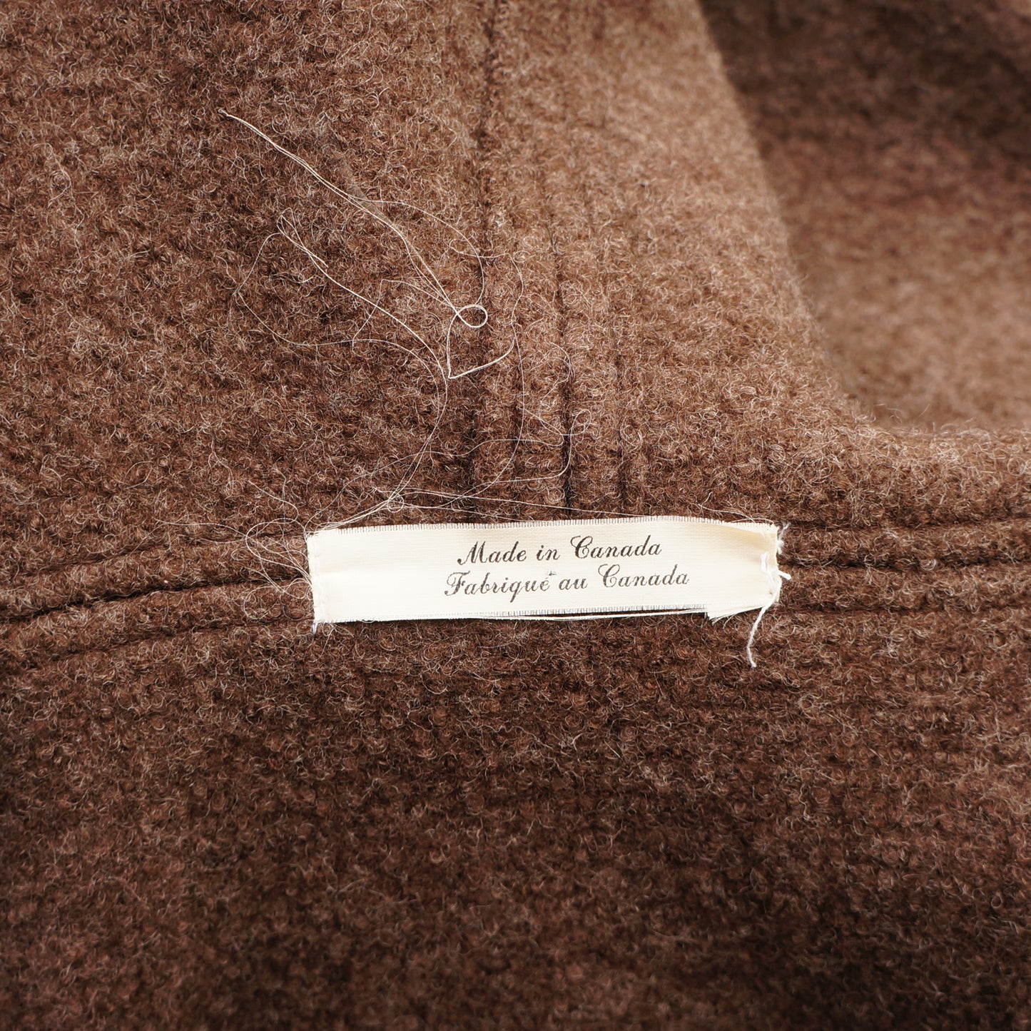 HILARY RADLEY BROWN BOILED WOOL HOODED COAT - leefluxury.com