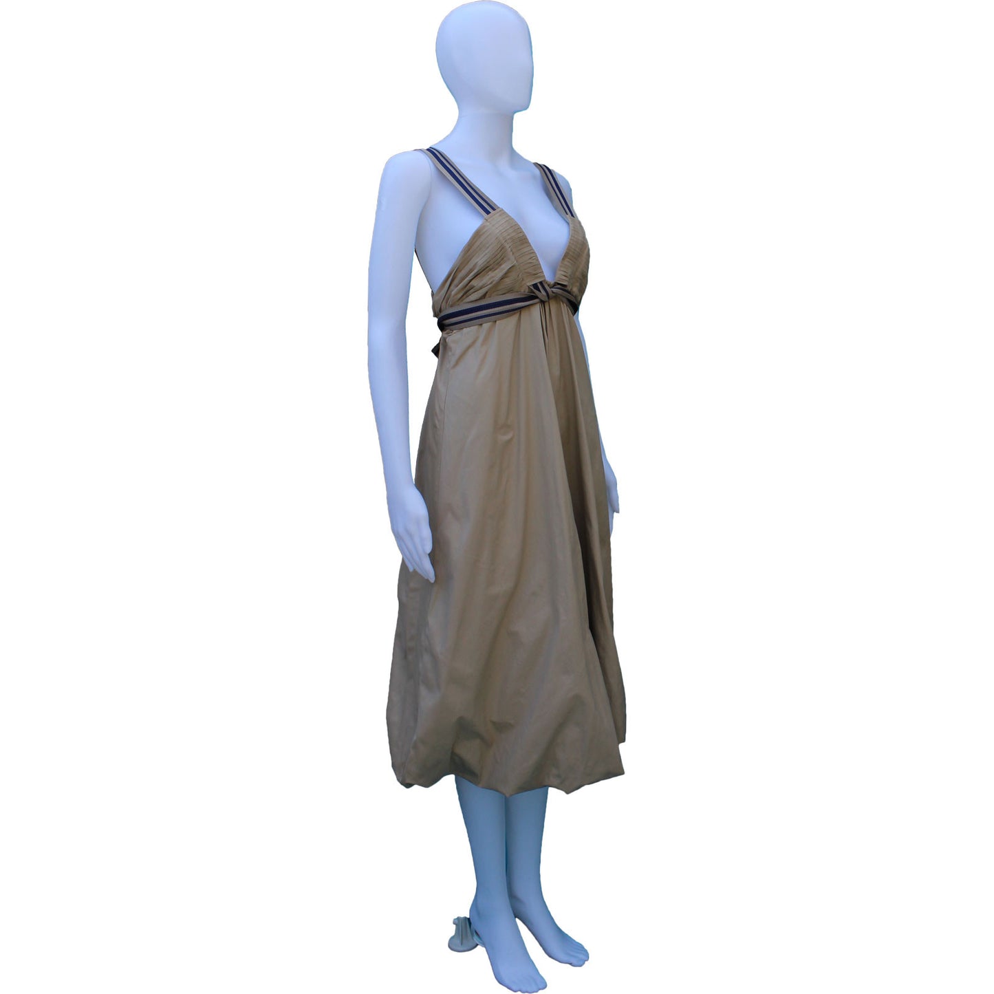 MAXAZRIA KHAKI BUBBLE DRESS - leefluxury.com