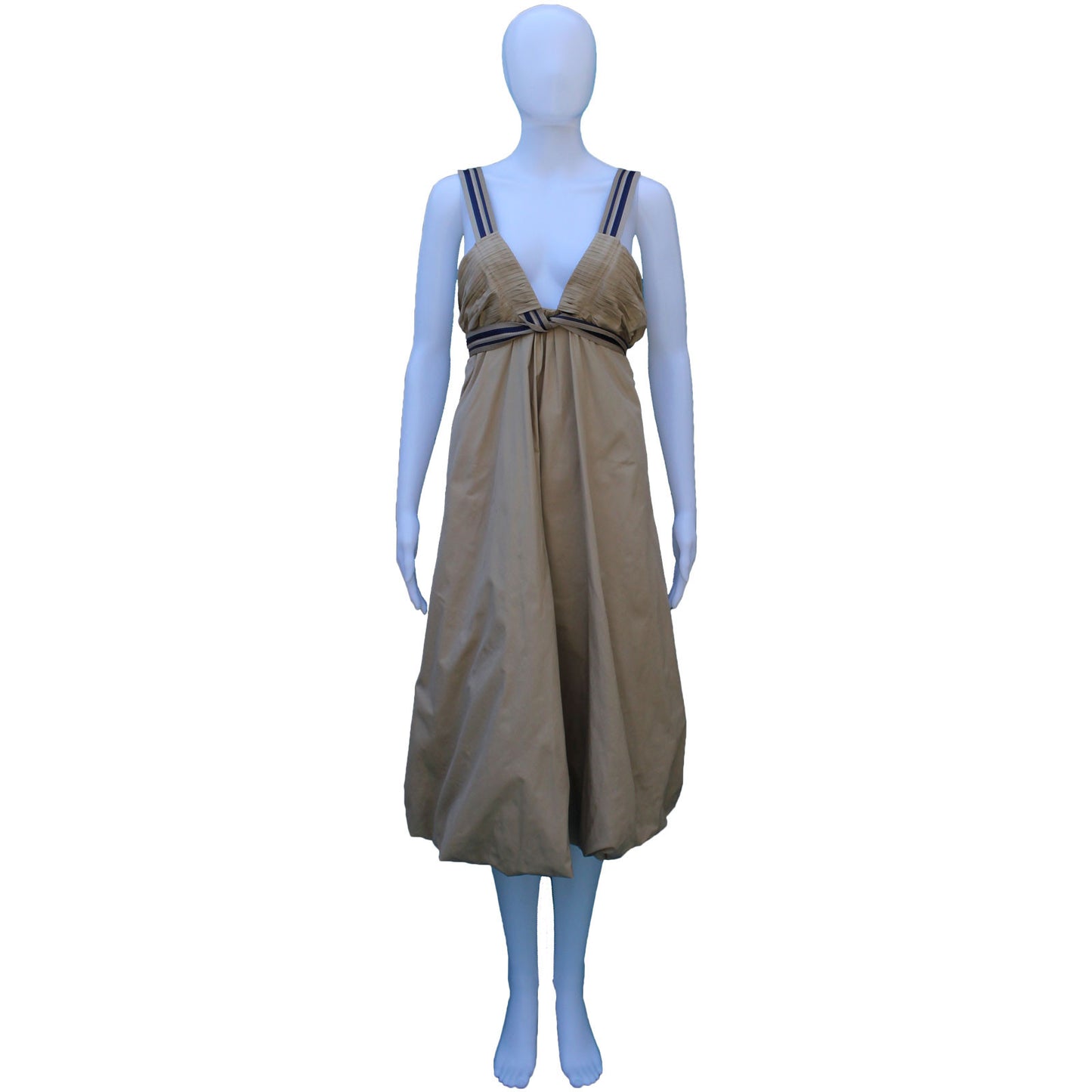 MAXAZRIA KHAKI BUBBLE DRESS - leefluxury.com