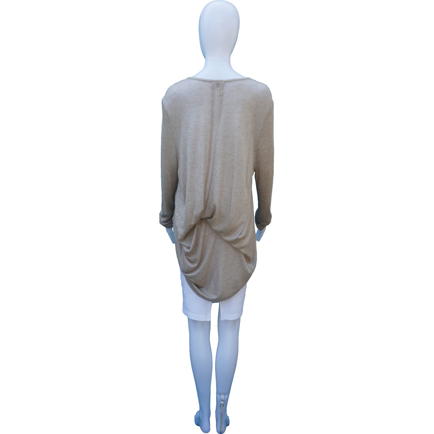 ANN DEMEULEMEESTER OVERSIZE LONG SLEEVE VNECK TUNIC TOP - leefluxury.com